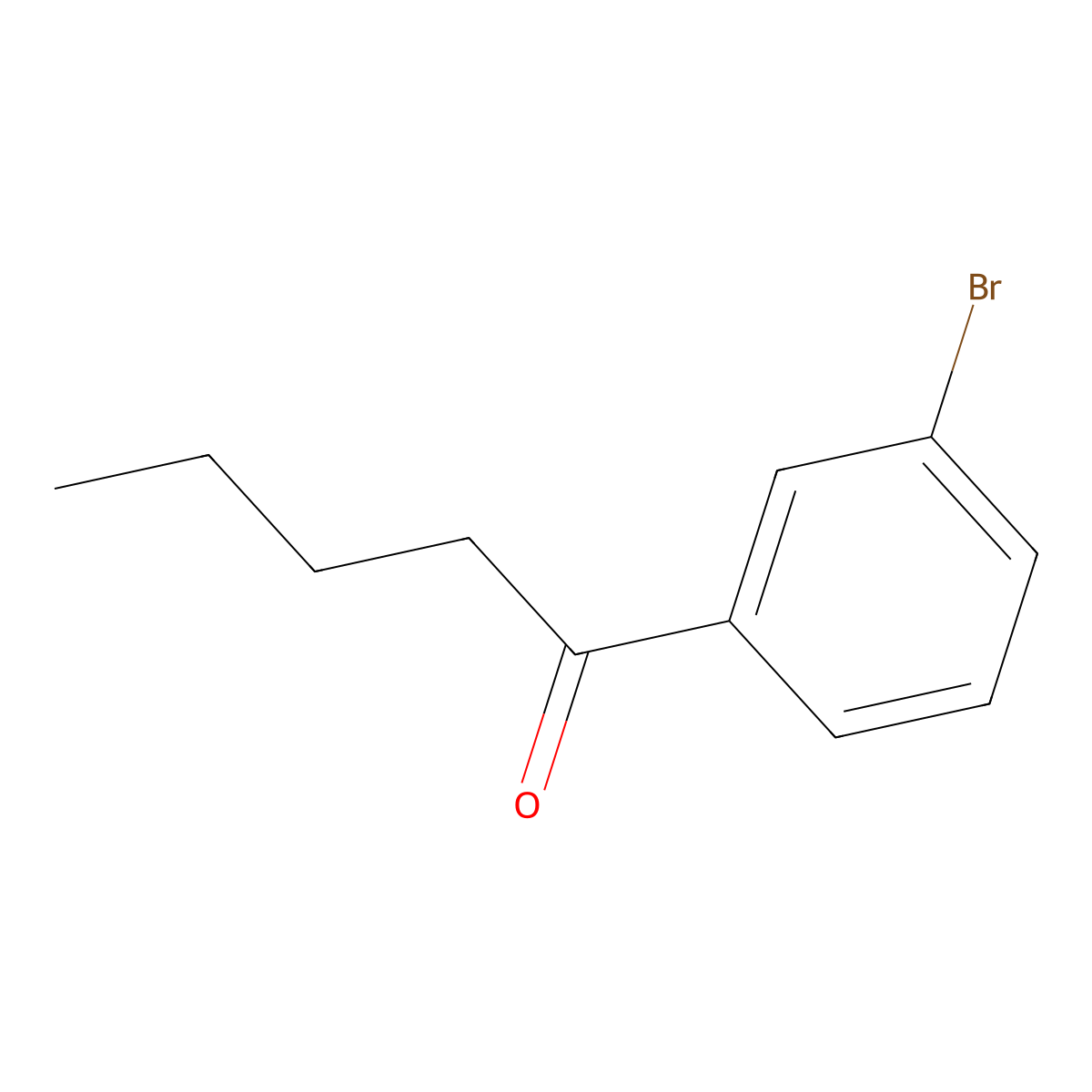 1-(3-Bromophenyl)pentan-1-one molecular structure, CAS 174496-36-7