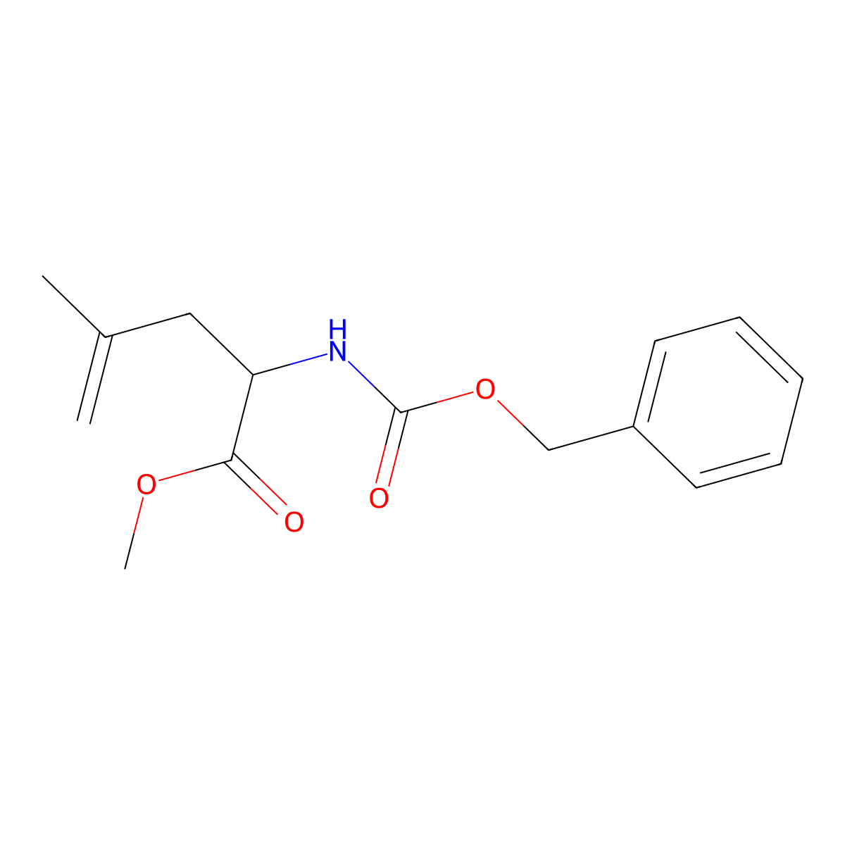 Methyl 2-{[(benzyloxy)carbonyl]amino}-4-methylpent-4-enoate molecular structure, CAS 174497-65-5