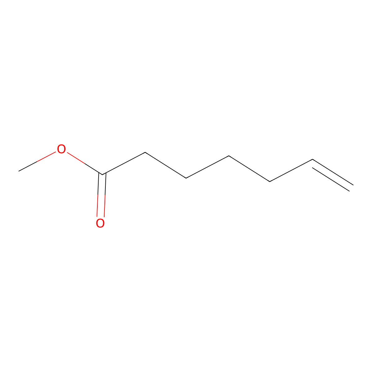 Methyl 6-heptenoate molecular structure, CAS 1745-17-1