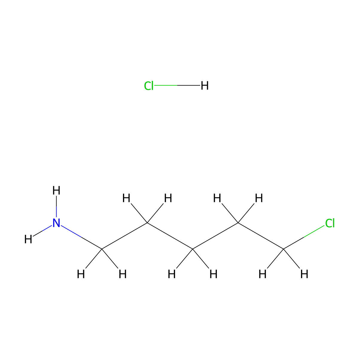 5-Chloropentan-1-amine hydrochloride molecular structure, CAS 1745-60-4