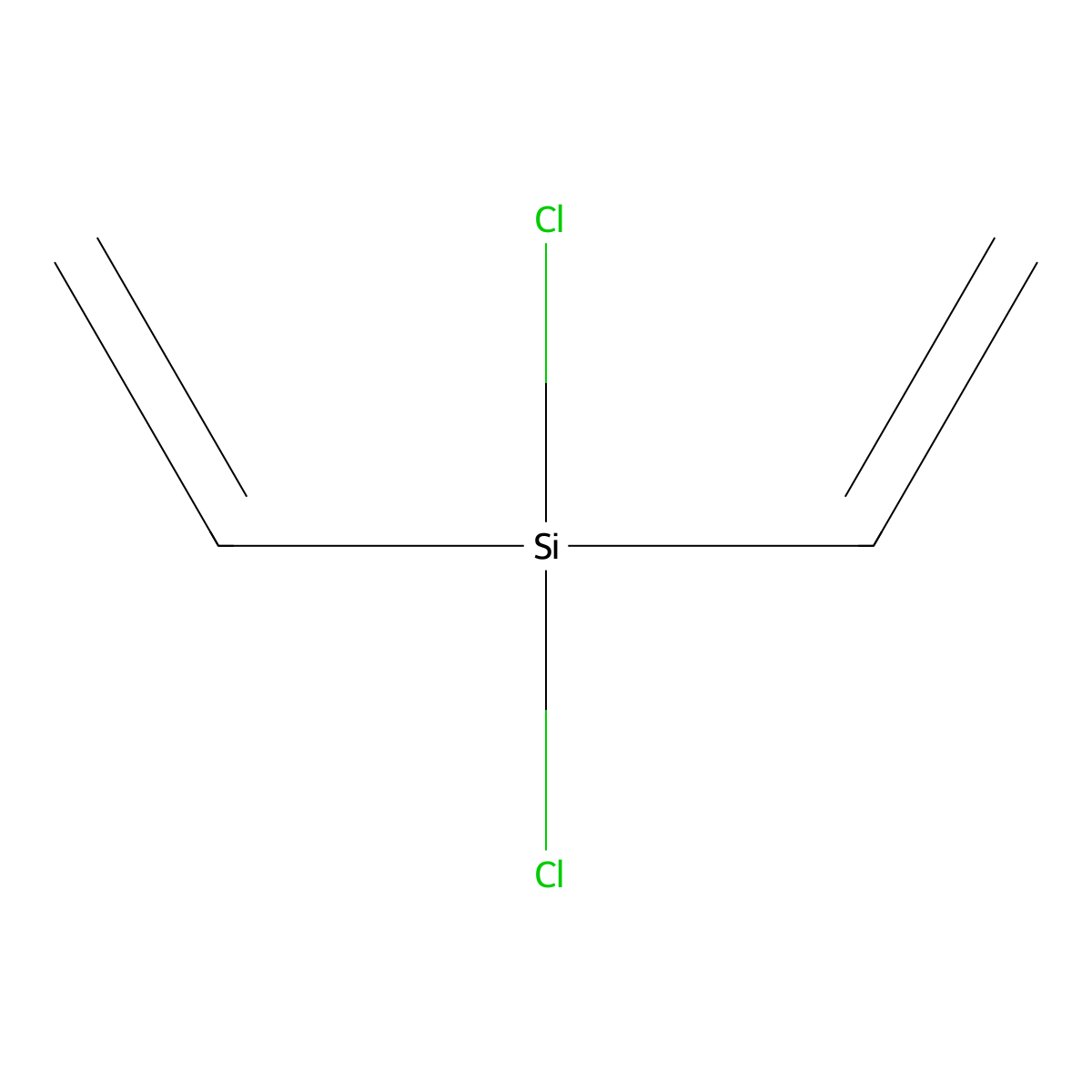 Dichlorodivinylsilane molecular structure, CAS 1745-72-8