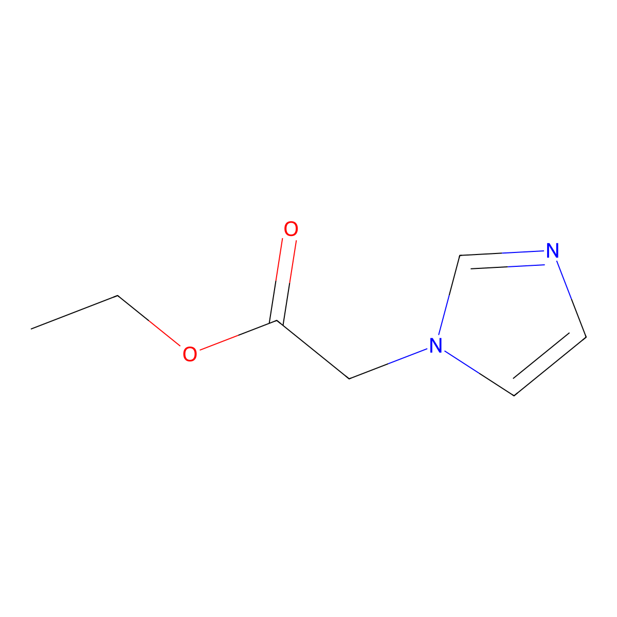 ethyl 2-(1H-imidazol-1-yl)acetate molecular structure, CAS 17450-34-9