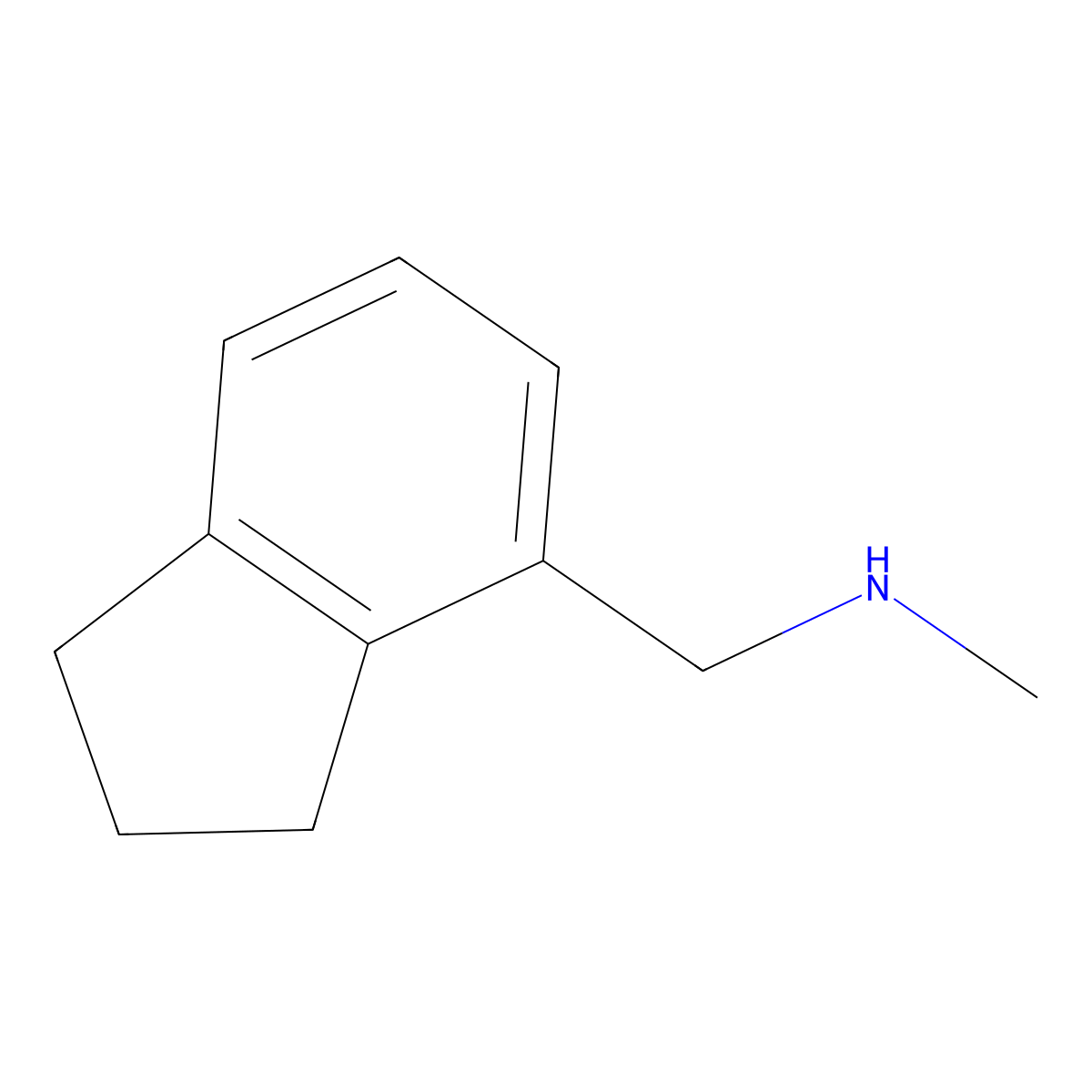 1-(2,3-Dihydro-1H-inden-4-yl)-N-methylmethanamine molecular structure, CAS 17450-61-2