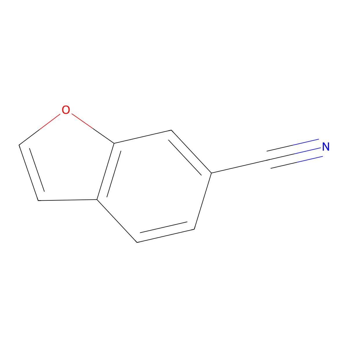 1-Benzofuran-6-carbonitrile molecular structure, CAS 17450-68-9