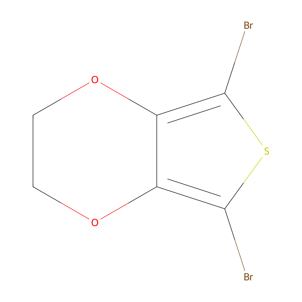 2,5-Dibromo-3,4-ethylenedioxythiophene molecular structure, CAS 174508-31-7