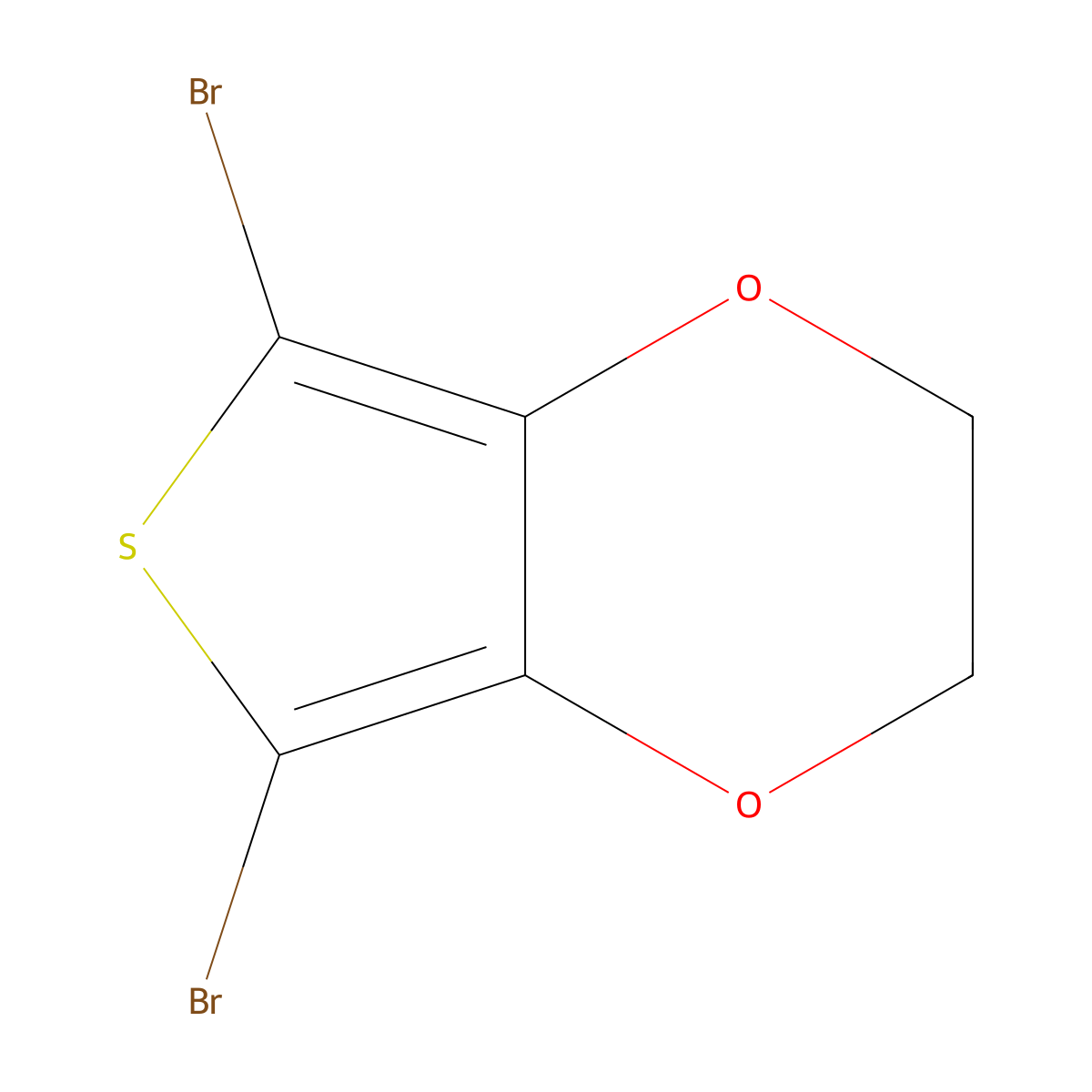 2,5-Dibromo-3,4-ethylenedioxythiophene molecular structure, CAS 174508-31-7