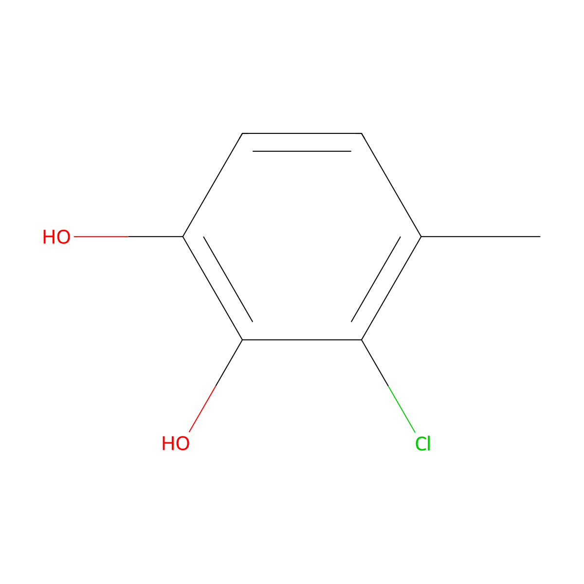3-Chloro-4-methylcatechol molecular structure, CAS 174509-39-8