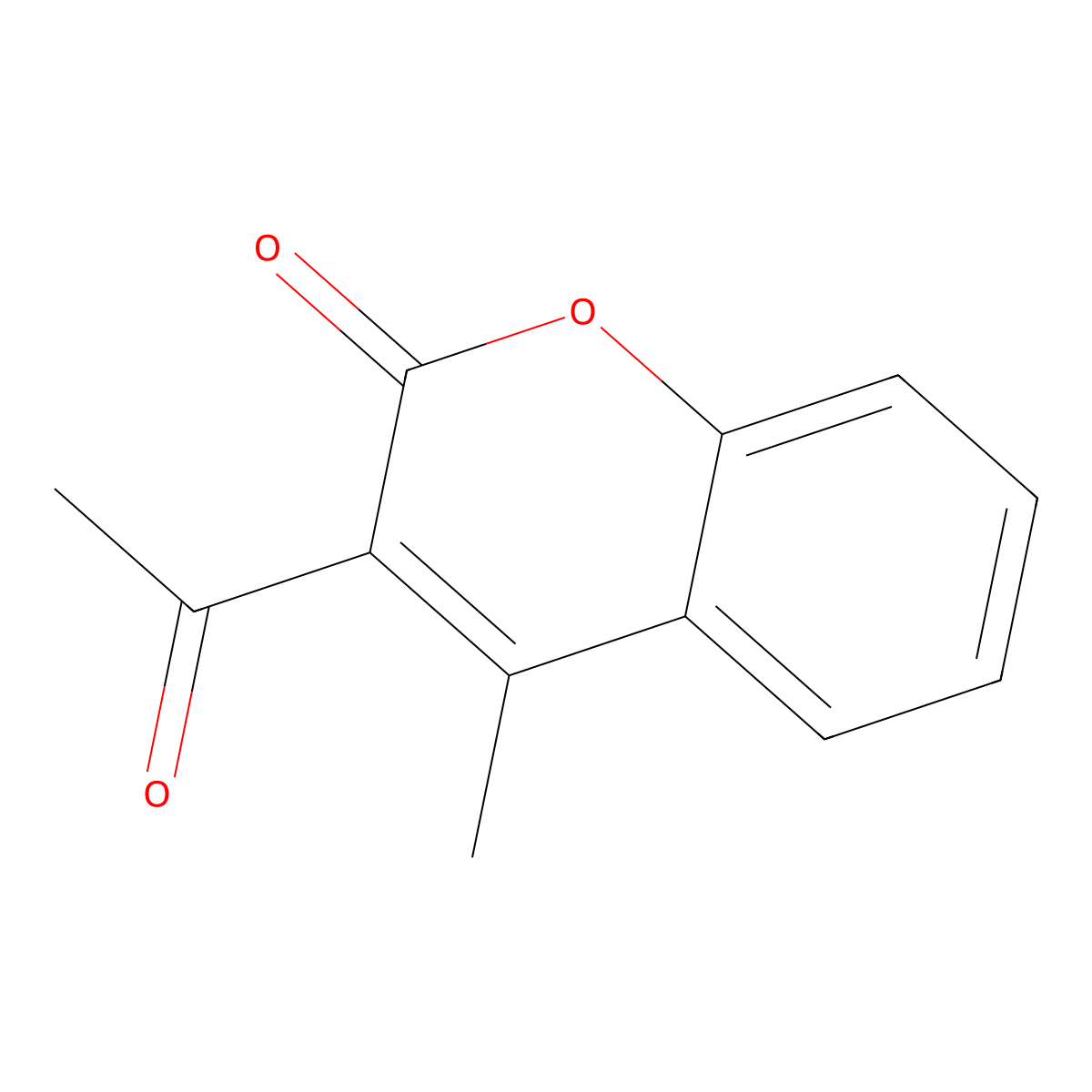 3-Acetyl-4-methyl-2H-1-benzopyran-2-one molecular structure, CAS 17451-00-2