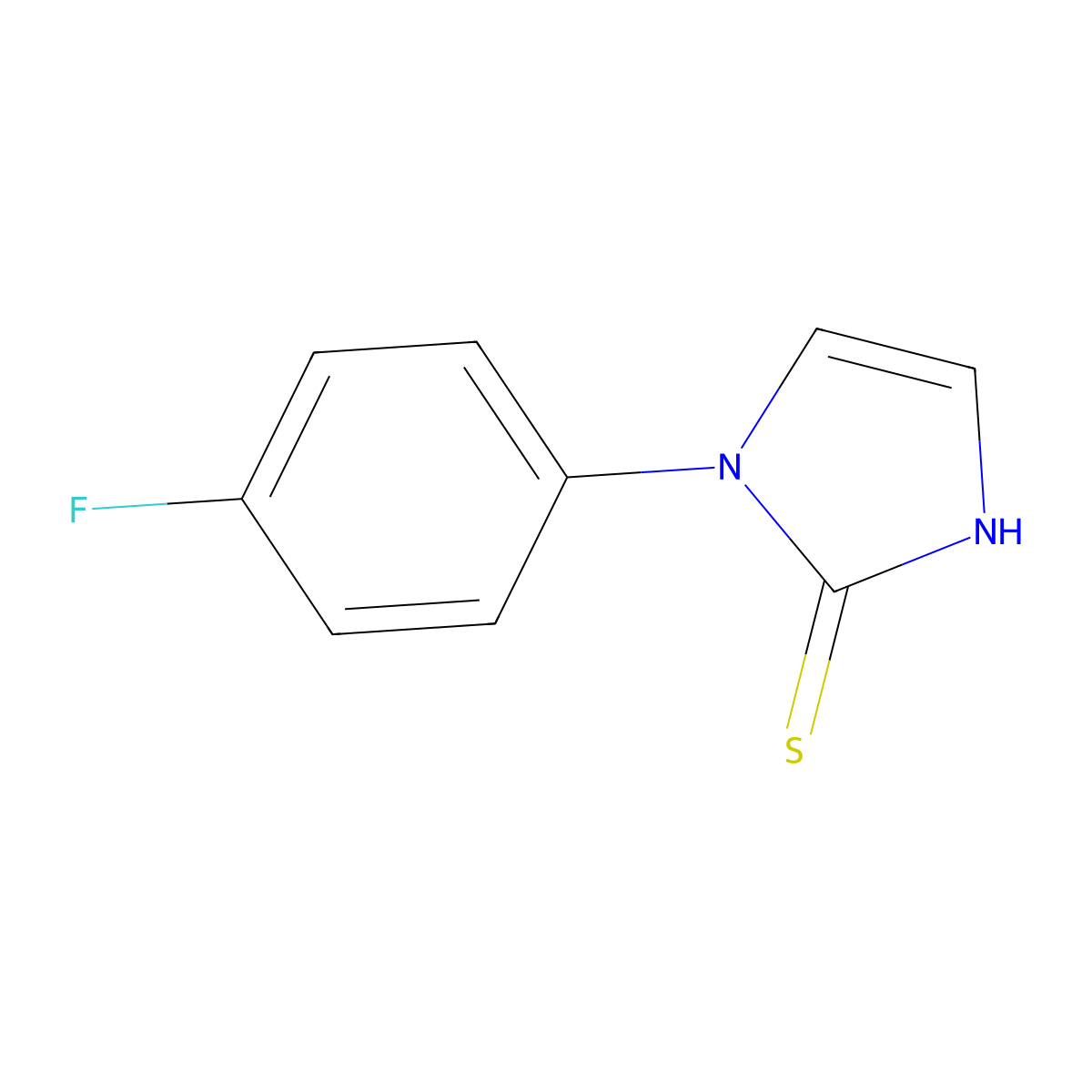 1-(4-Fluorophenyl)-1H-imidazole-2(3H)-thione molecular structure, CAS 17452-07-2