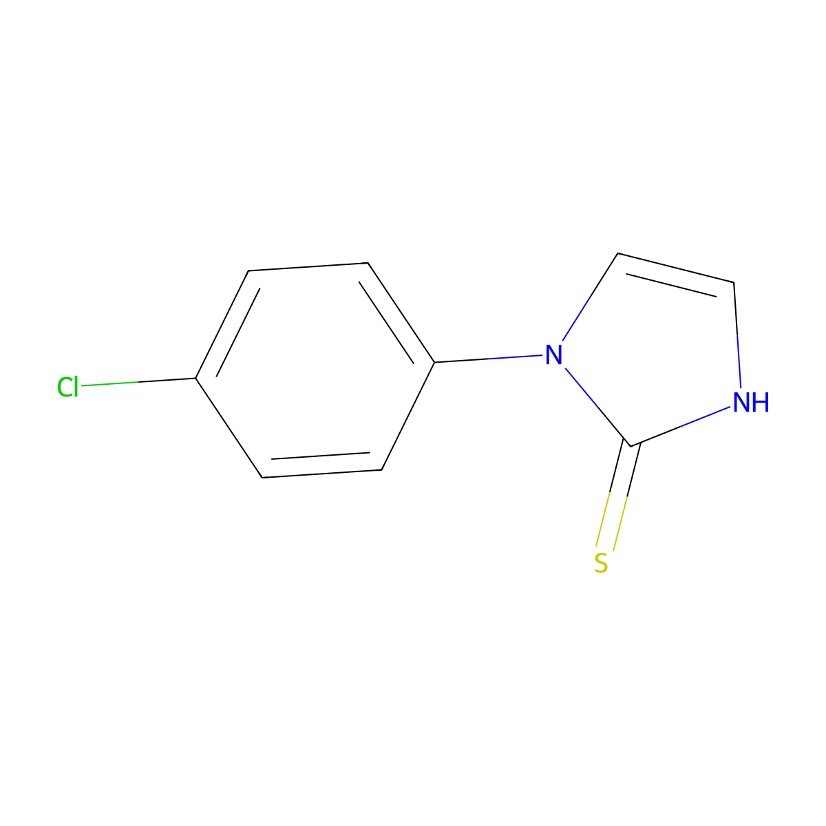1-(4-chlorophenyl)-1H-imidazole-2-thiol molecular structure, CAS 17452-12-9