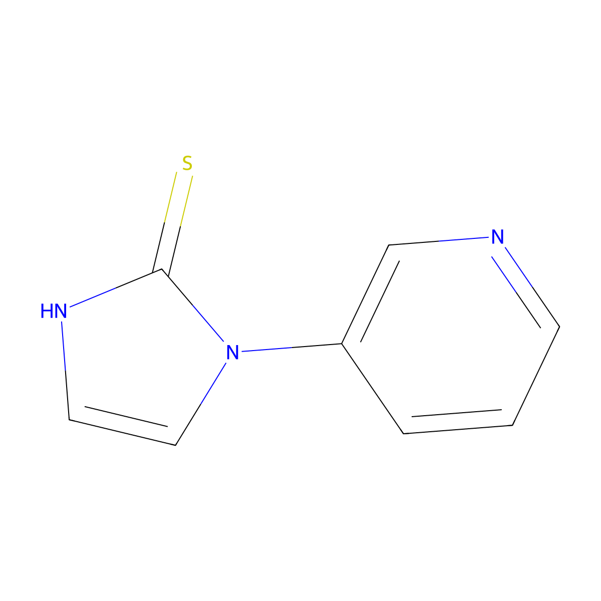 1-Pyridin-3-YL-1H-imidazole-2-thiol molecular structure, CAS 17452-15-2