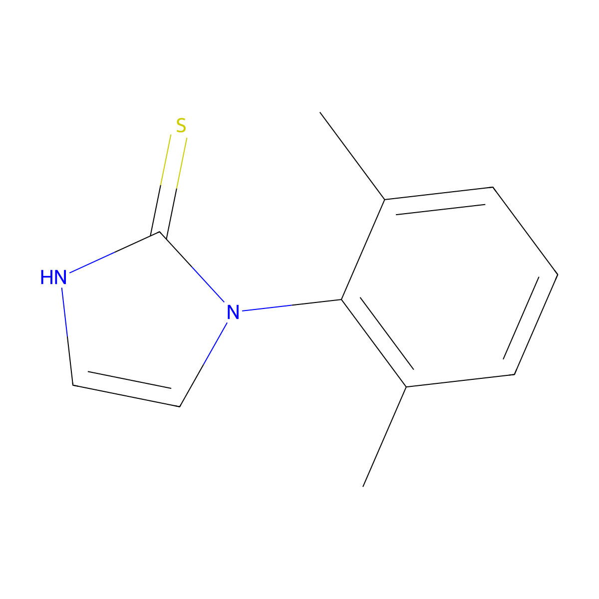 2H-Imidazole-2-thione, 1-(2,6-dimethylphenyl)-1,3-dihydro- molecular structure, CAS 17452-19-6