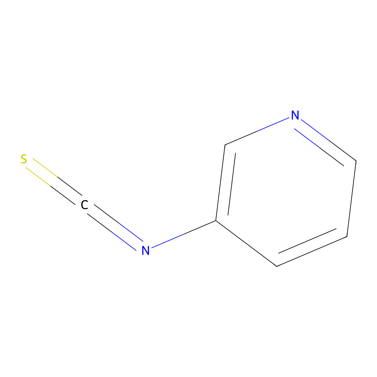 3-Pyridyl isothiocyanate molecular structure, CAS 17452-27-6