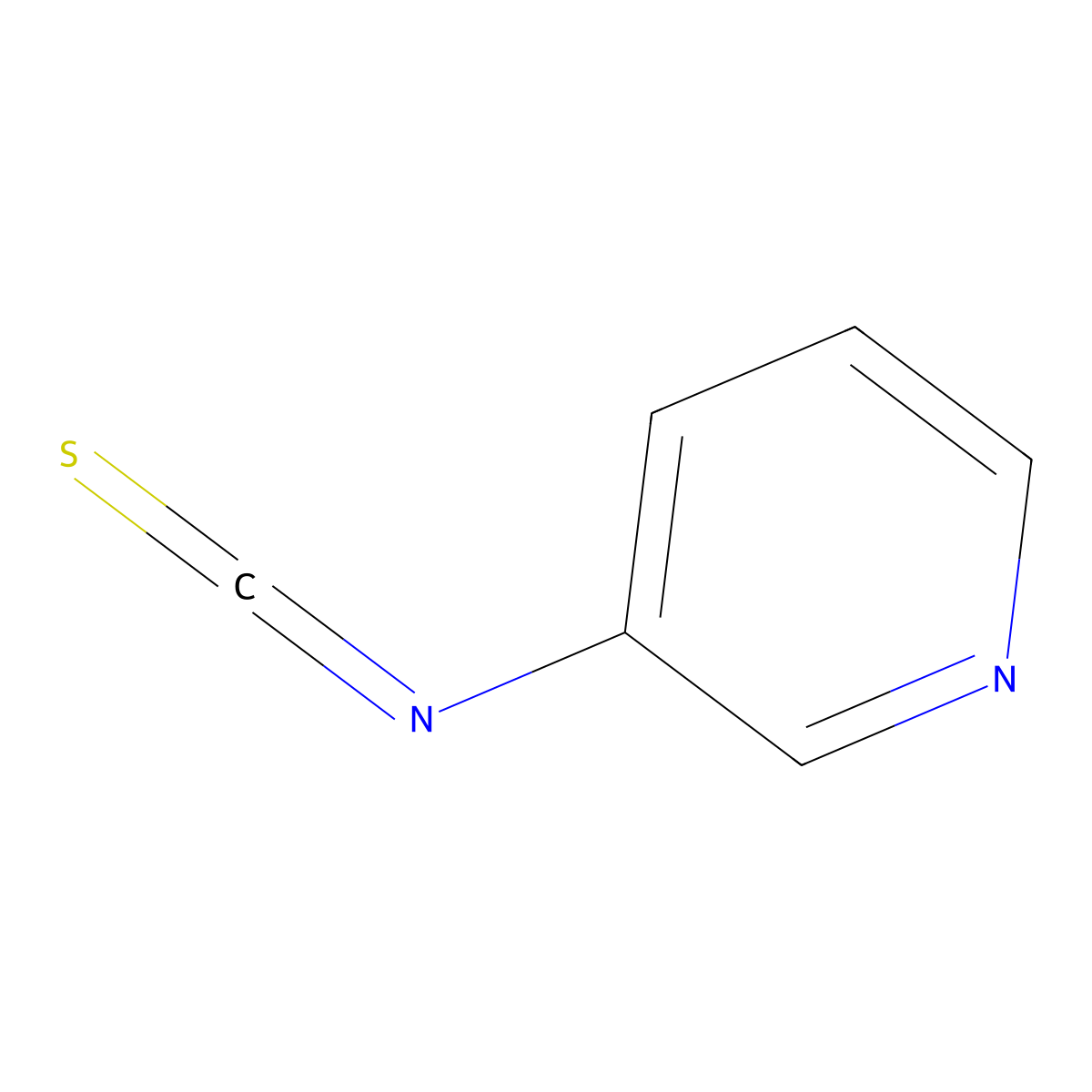 3-Pyridyl isothiocyanate molecular structure, CAS 17452-27-6