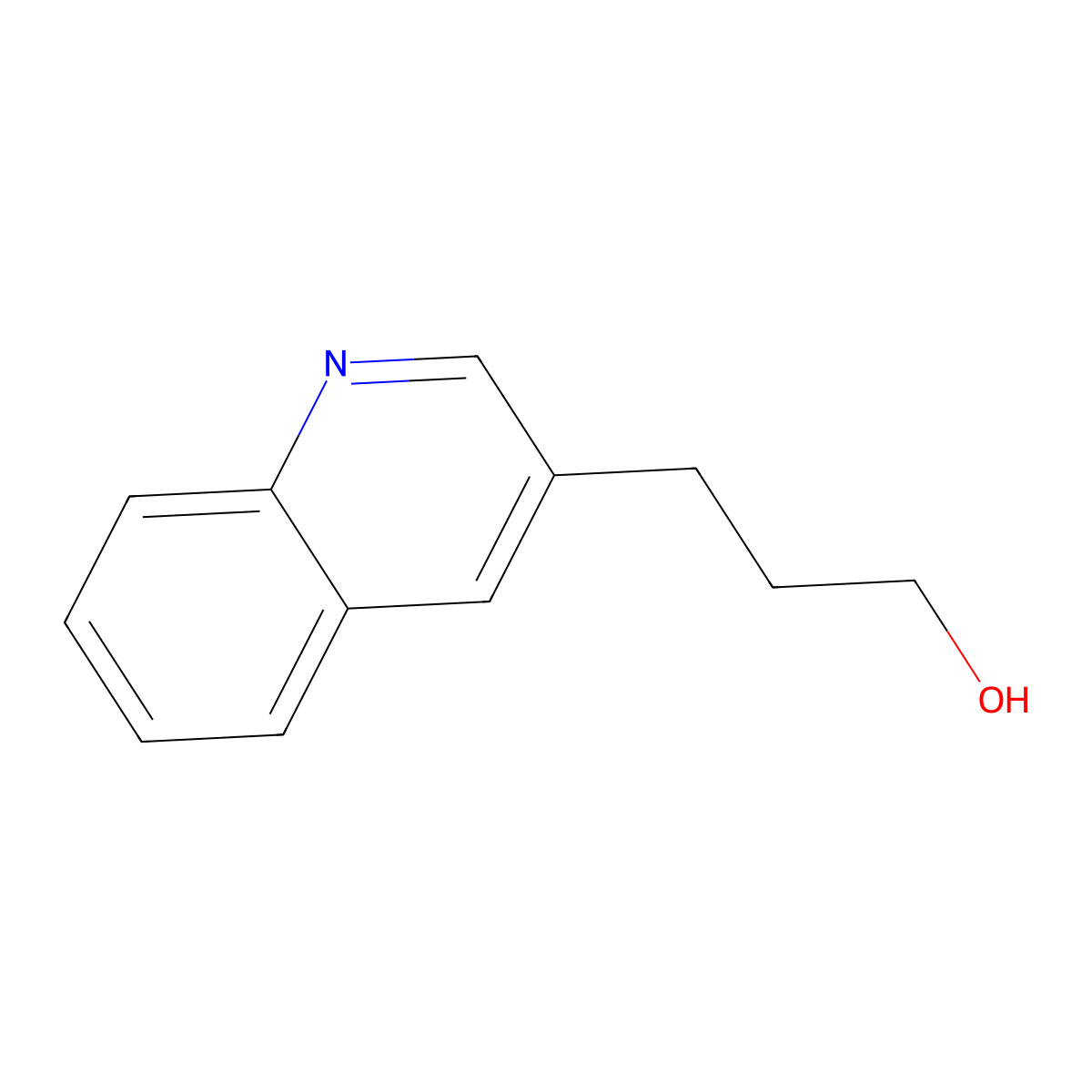 3-Quinolinepropanol molecular structure, CAS 174523-99-0