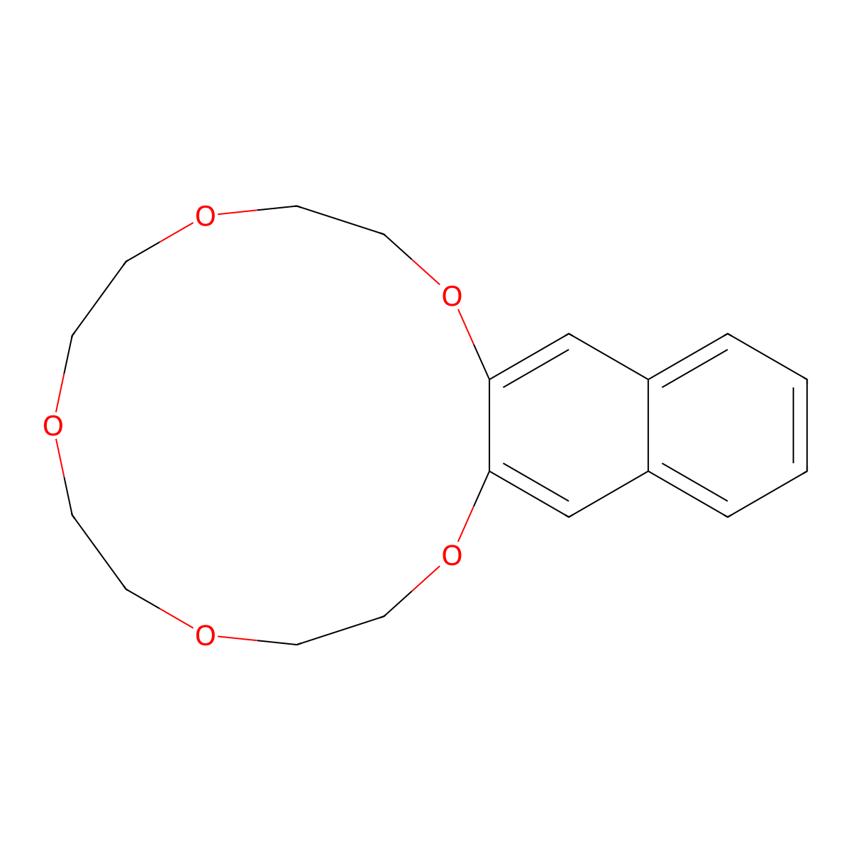 2,3,5,6,8,9,11,12-Octahydronaphtho[2,3-b][1,4,7,10,13]pentaoxacyclopentadecine molecular structure, CAS 17454-47-6