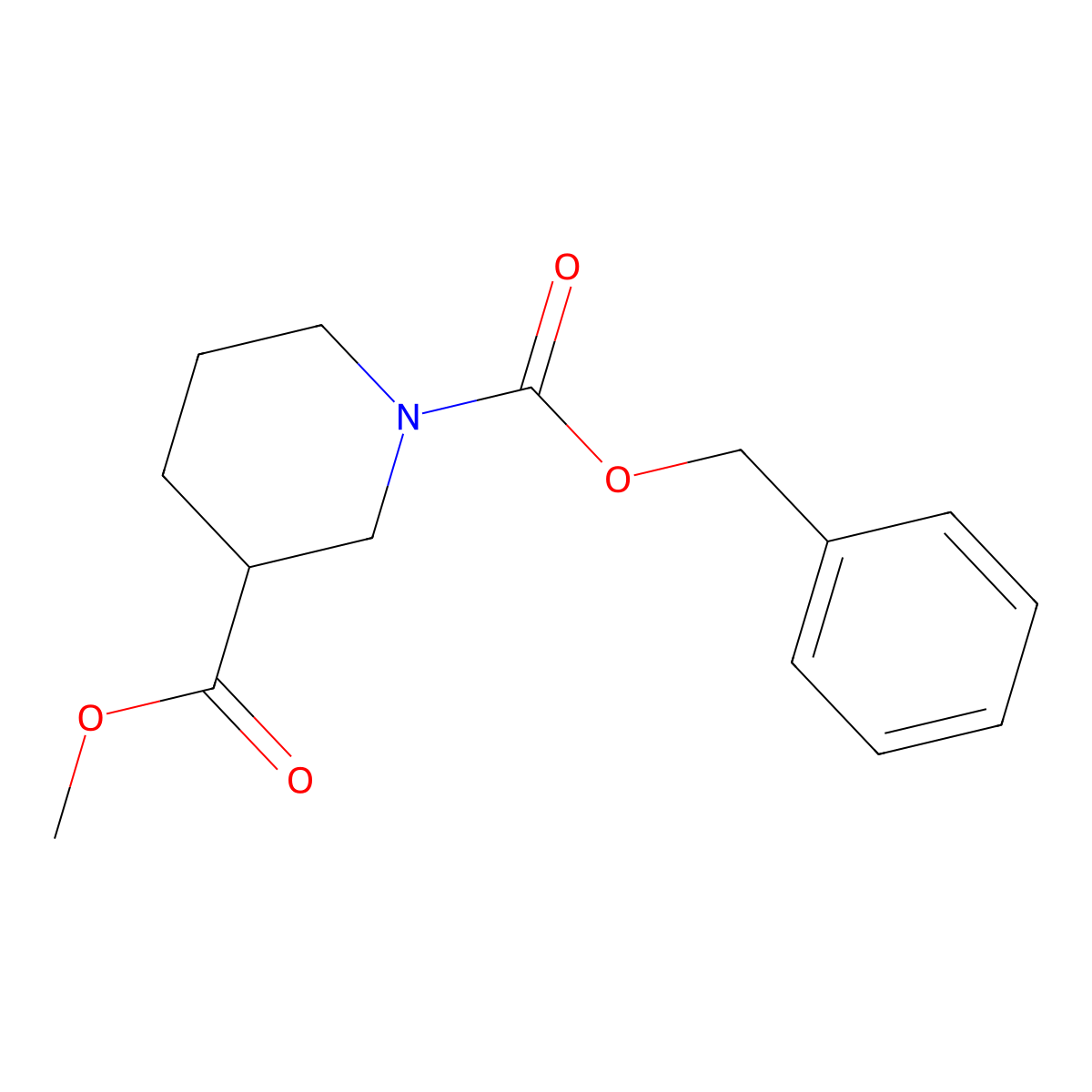 Methyl N-Cbz-piperidine-3-carboxylate molecular structure, CAS 174543-74-9