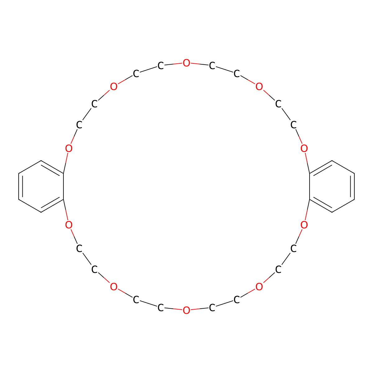 Dibenzo-30-crown-10 molecular structure, CAS 17455-25-3
