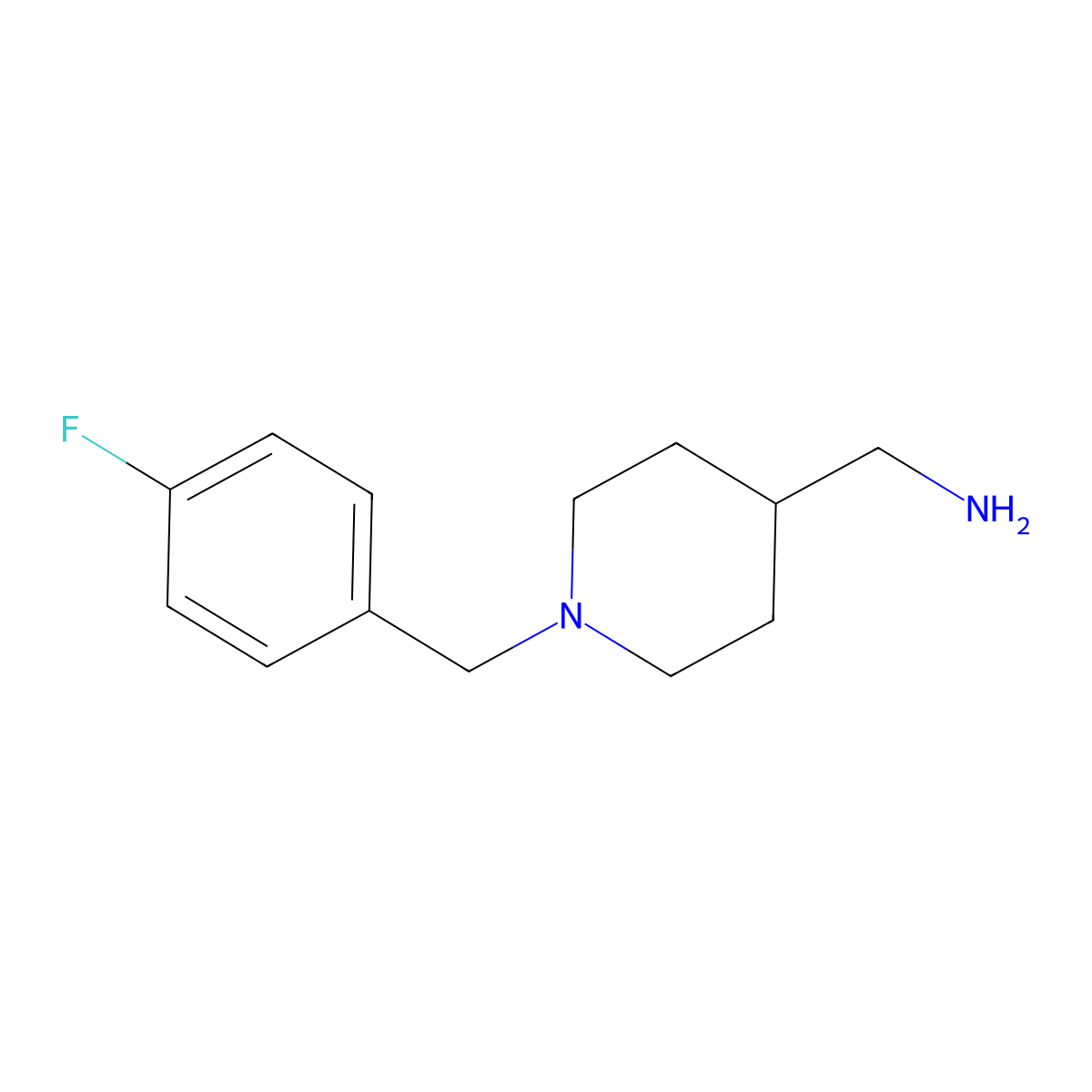 [1-(4-Fluorobenzyl)piperidin-4-yl]methylamine molecular structure, CAS 174561-02-5