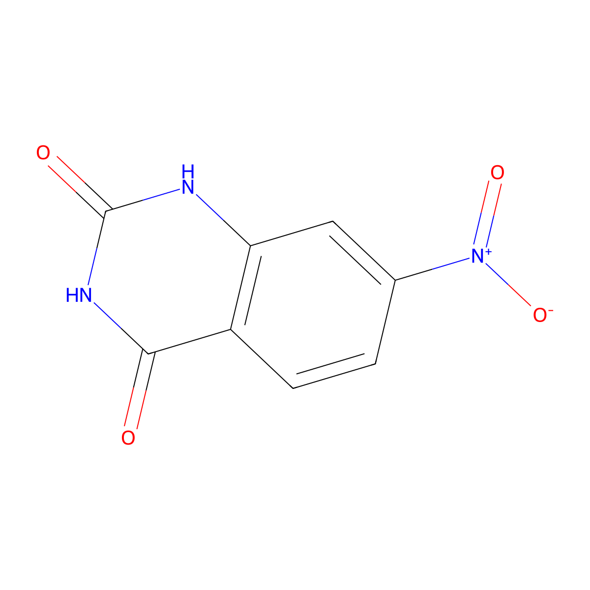 7-Nitroquinazoline-2,4(1H,3H)-dione molecular structure, CAS 174565-63-0