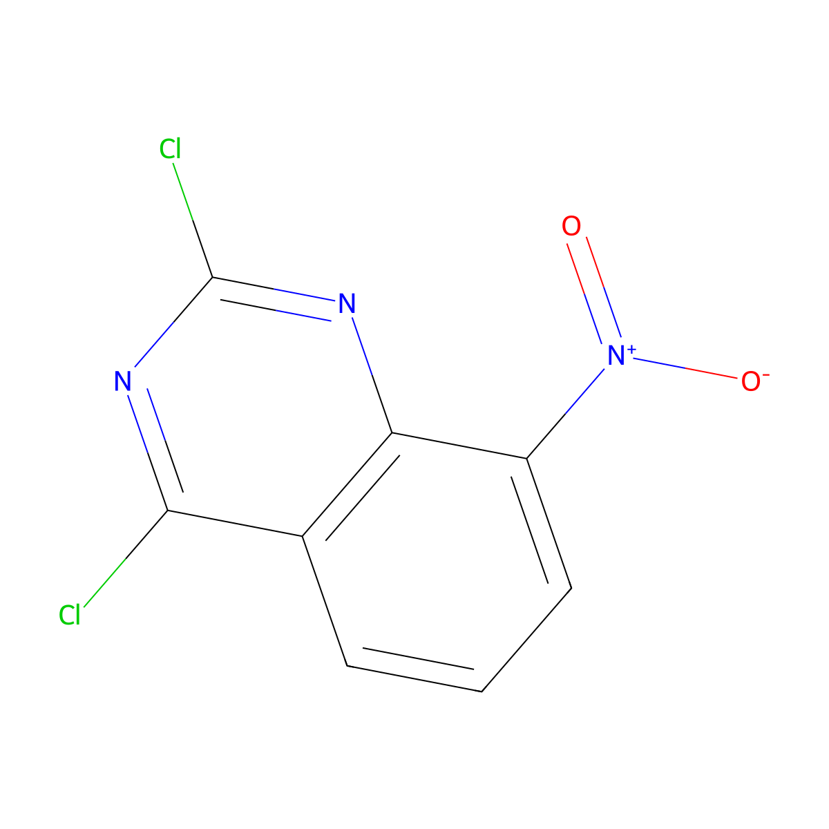 2,4-Dichloro-8-nitroquinazoline molecular structure, CAS 174566-19-9