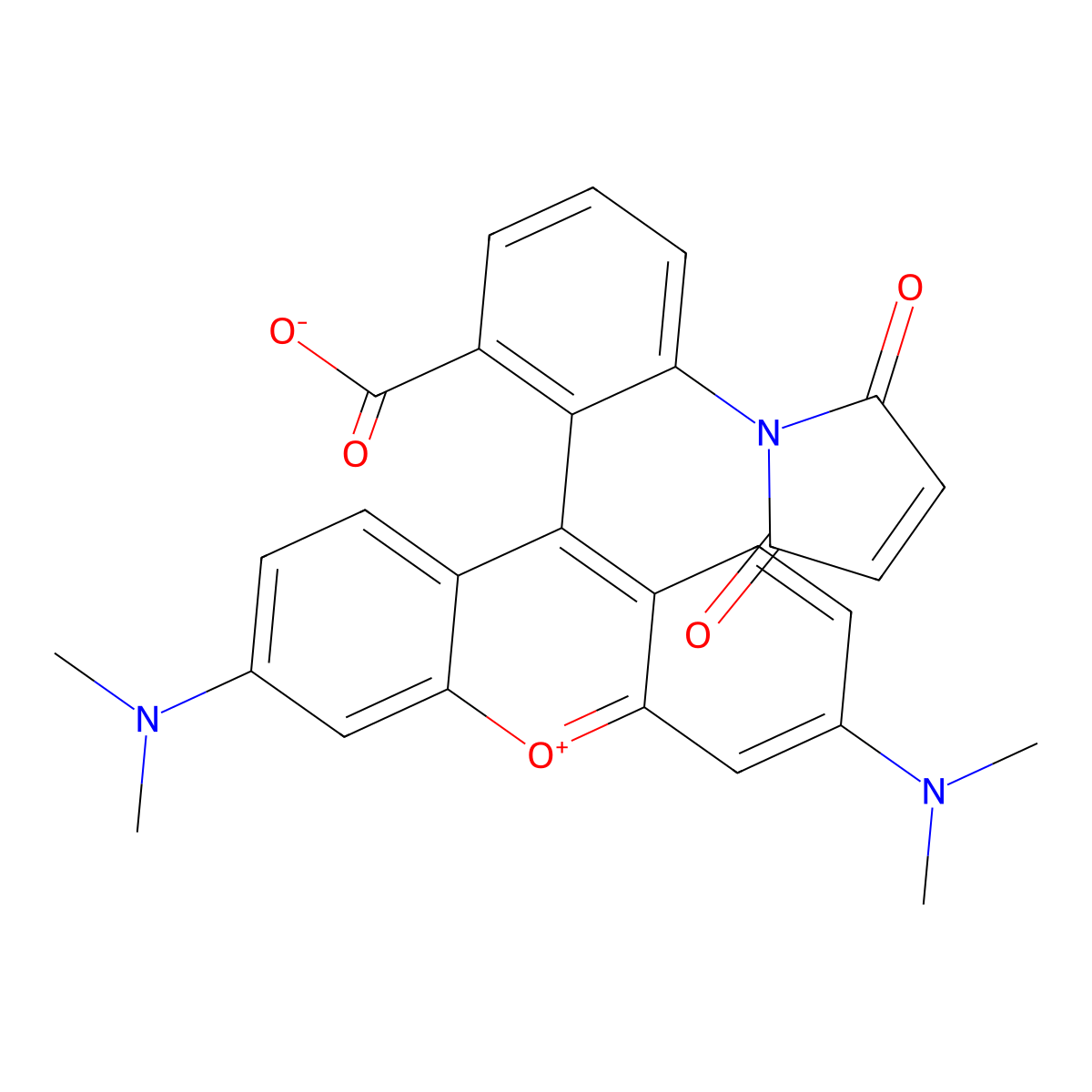 xanthylium, 9-(2-carboxy-6-(2,5-dihydro-2,5-dioxo-1h-pyrrol-1-yl)phenyl)-3,6-bis(dimethylamino)-, inner salt molecular structure, CAS 174568-68-4