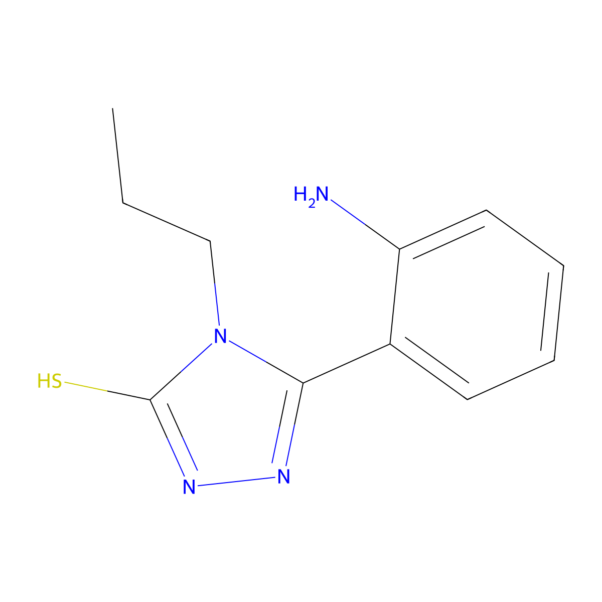 5-(2-Aminophenyl)-2,4-dihydro-4-propyl-3H-1,2,4-triazole-3-thione molecular structure, CAS 174574-00-6