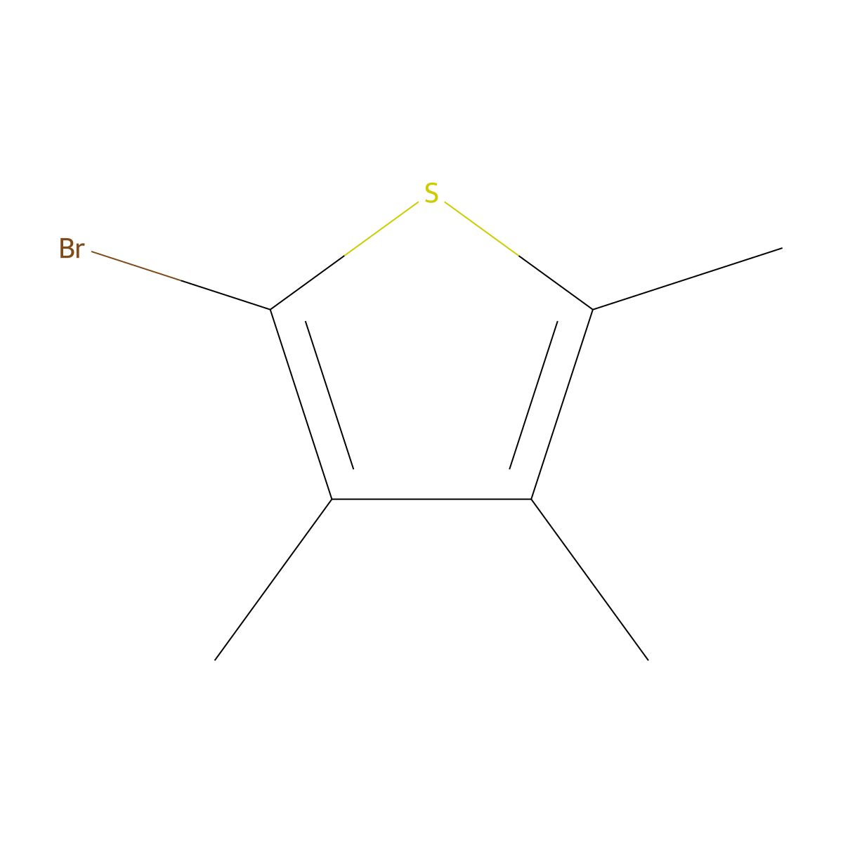 2-Bromo-3,4,5-trimethylthiophene molecular structure, CAS 174586-96-0