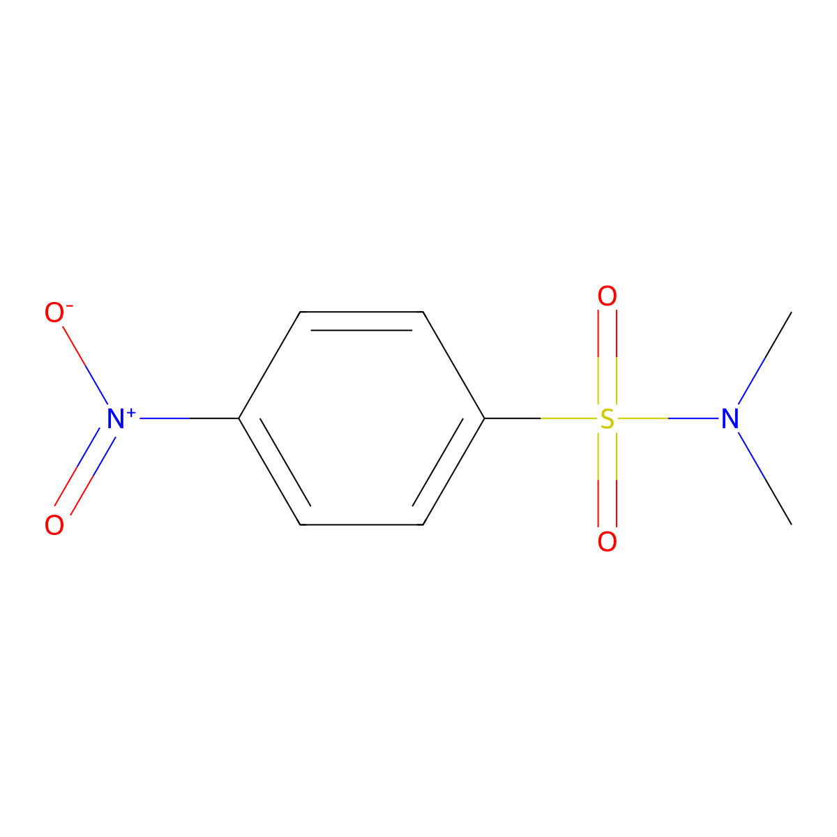 N,N-dimethyl-4-nitrobenzenesulfonamide molecular structure, CAS 17459-03-9
