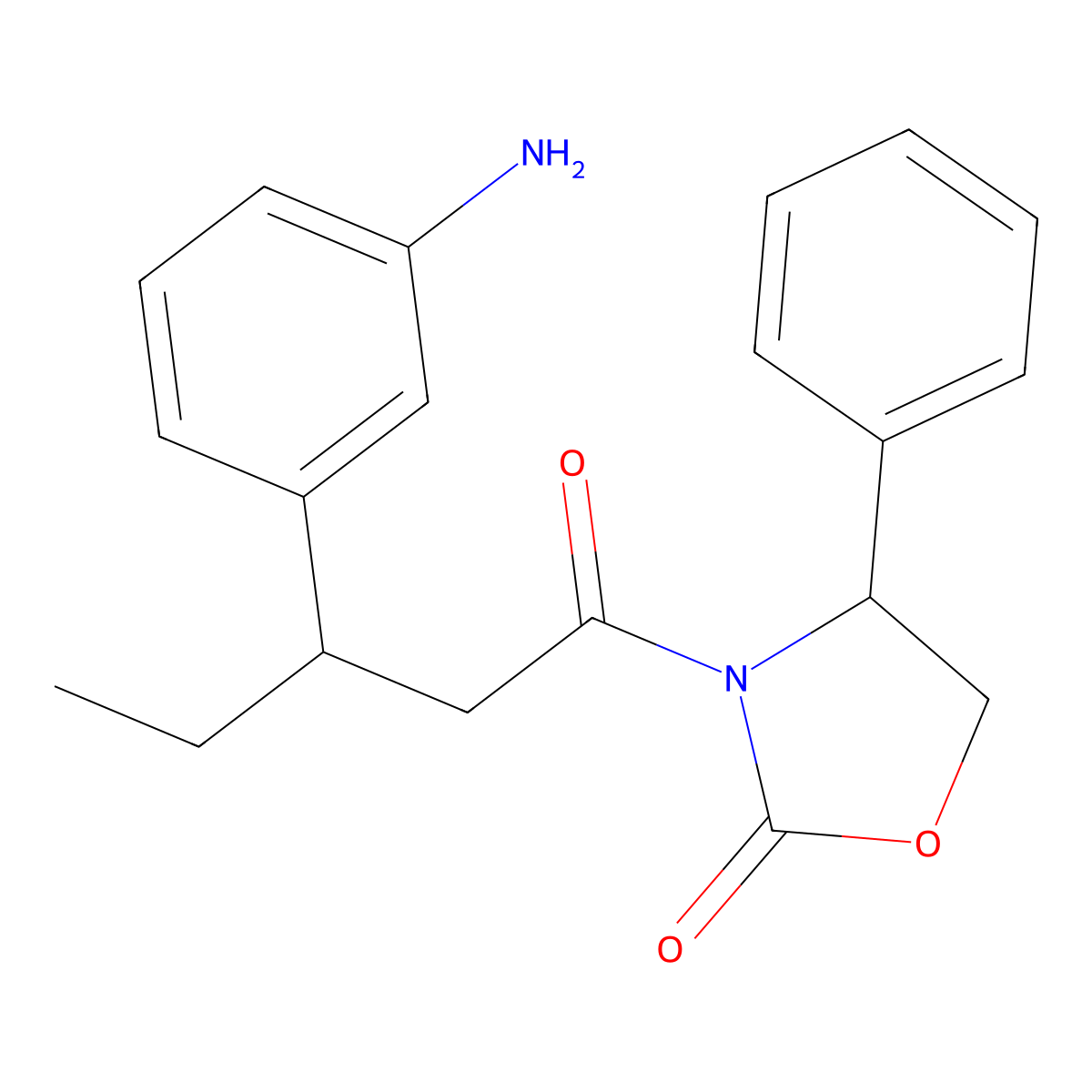 (4R)-3-[(3S)-3-(3-Aminophenyl)pentanoyl]-4-phenyl-1,3-oxazolidin-2-one molecular structure, CAS 174590-39-7