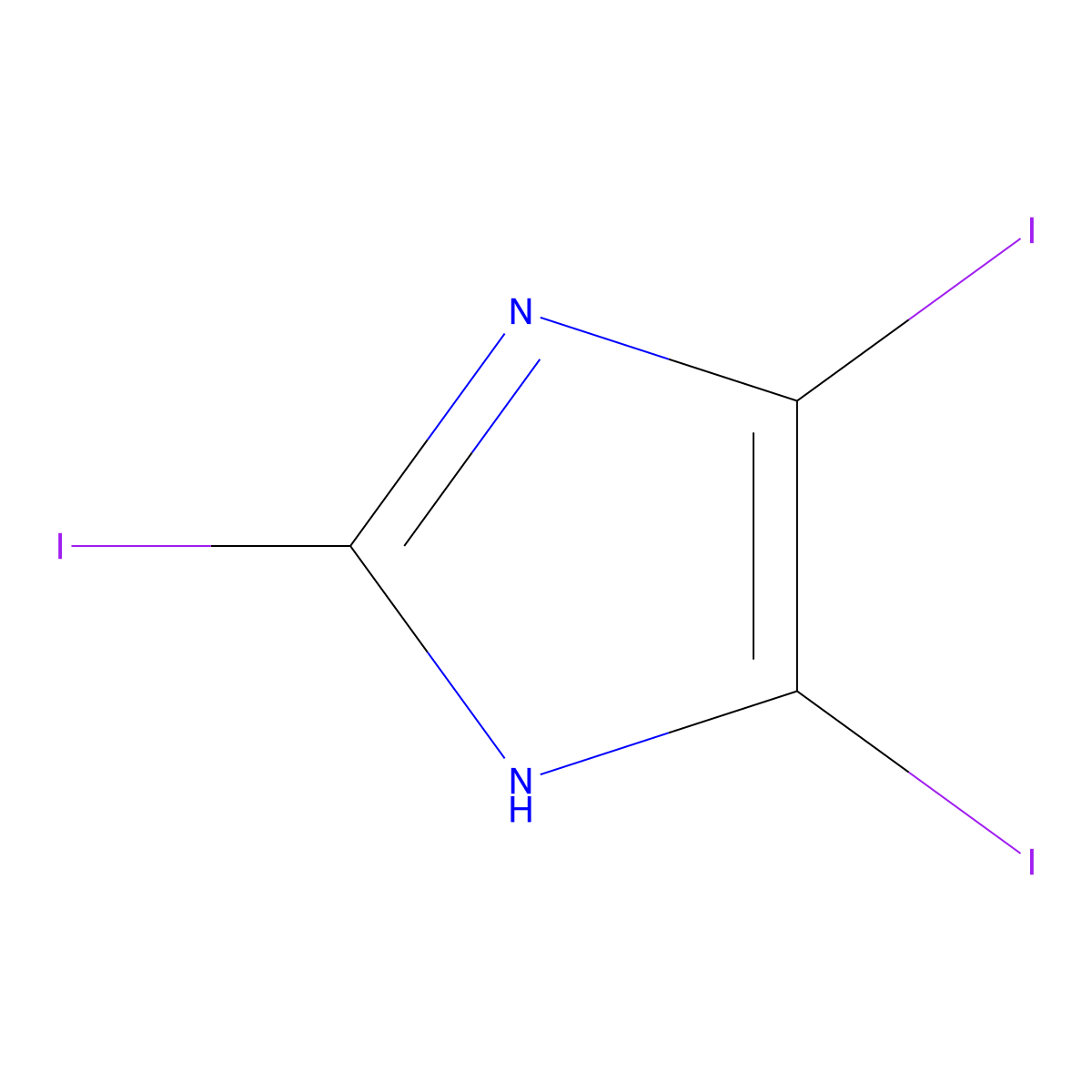 2,4,5-Triiodo-1H-imidazole molecular structure, CAS 1746-25-4