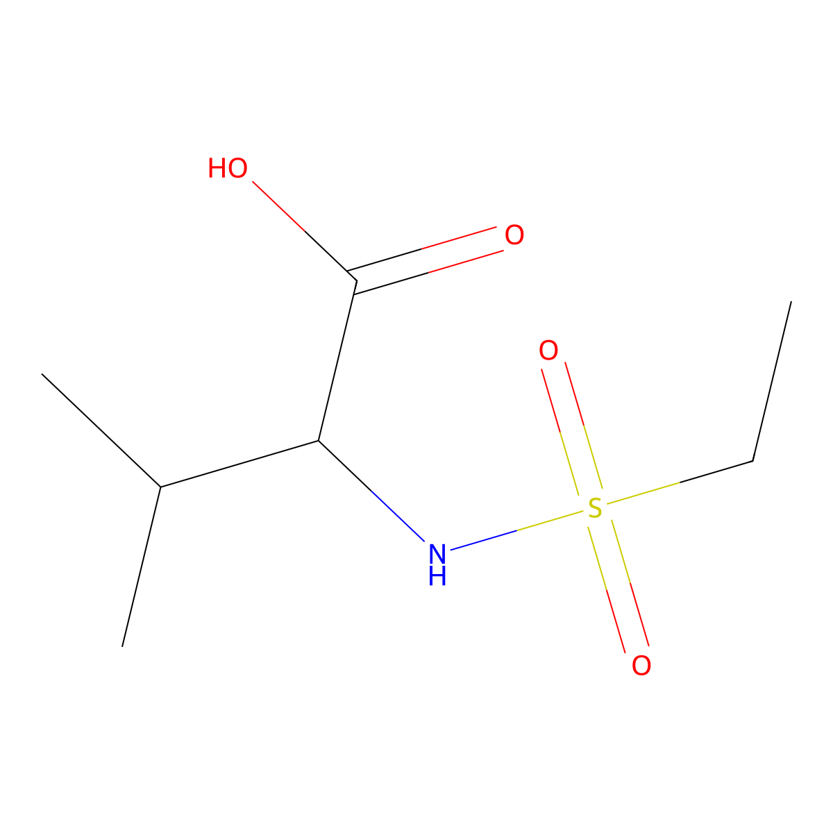 2-[(Ethylsulfonyl)amino]-3-methylbutanoic acid molecular structure, CAS 174602-63-2