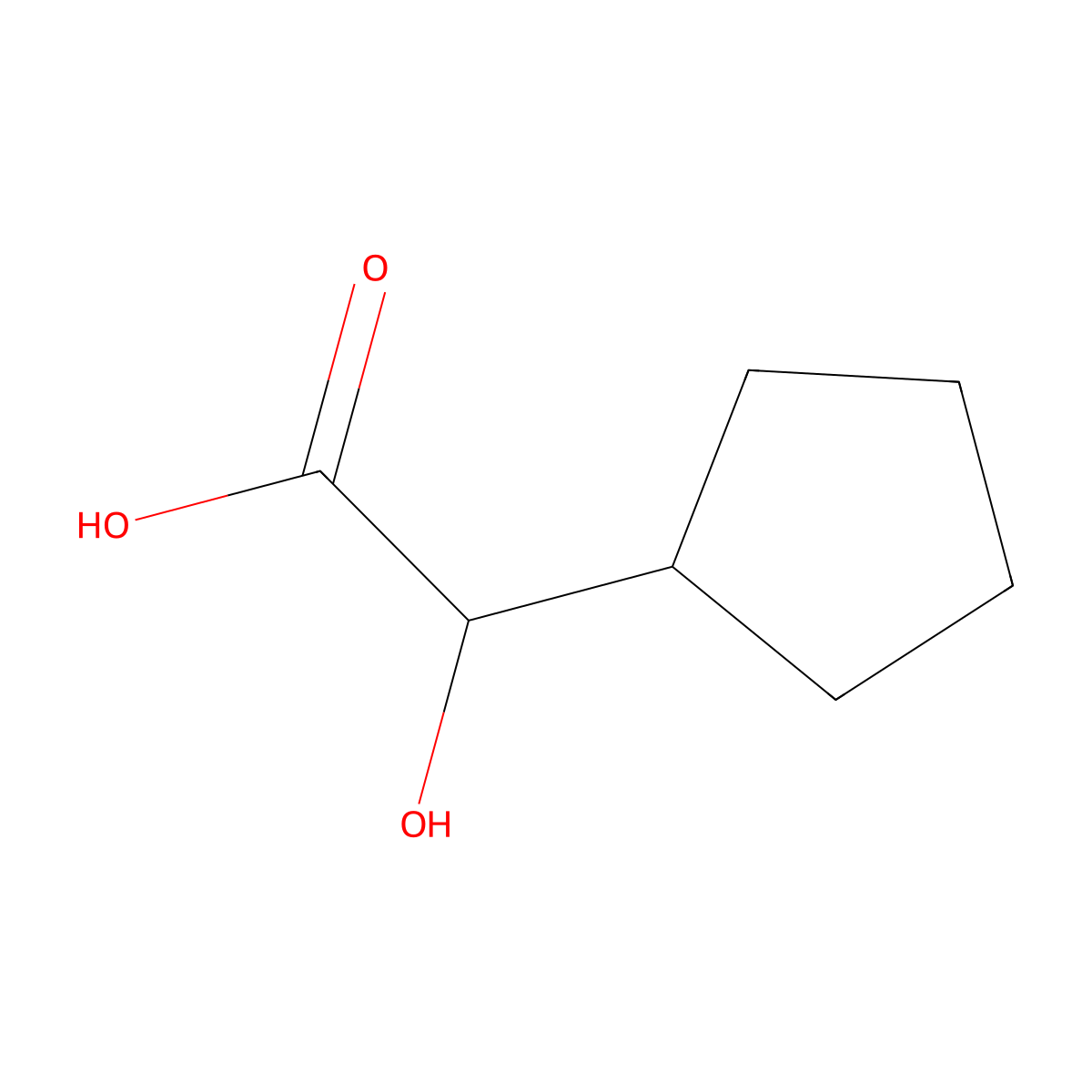(2R)-2-cyclopentyl-2-hydroxyacetic acid molecular structure, CAS 174603-03-3
