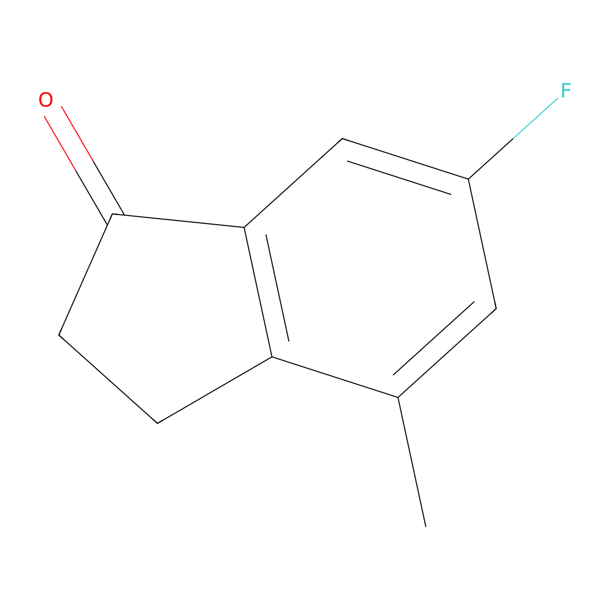 6-Fluoro-4-methylindan-1-one molecular structure, CAS 174603-42-0