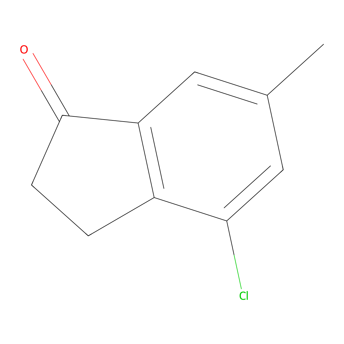 4-Chloro-6-methyl-2,3-dihydro-1H-inden-1-one molecular structure, CAS 174603-62-4