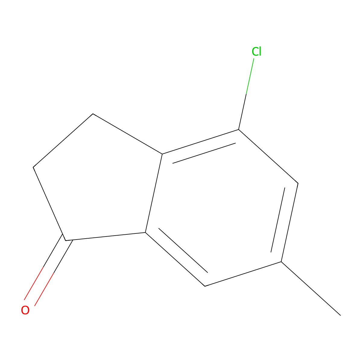 4-Chloro-6-methyl-2,3-dihydro-1H-inden-1-one molecular structure, CAS 174603-62-4