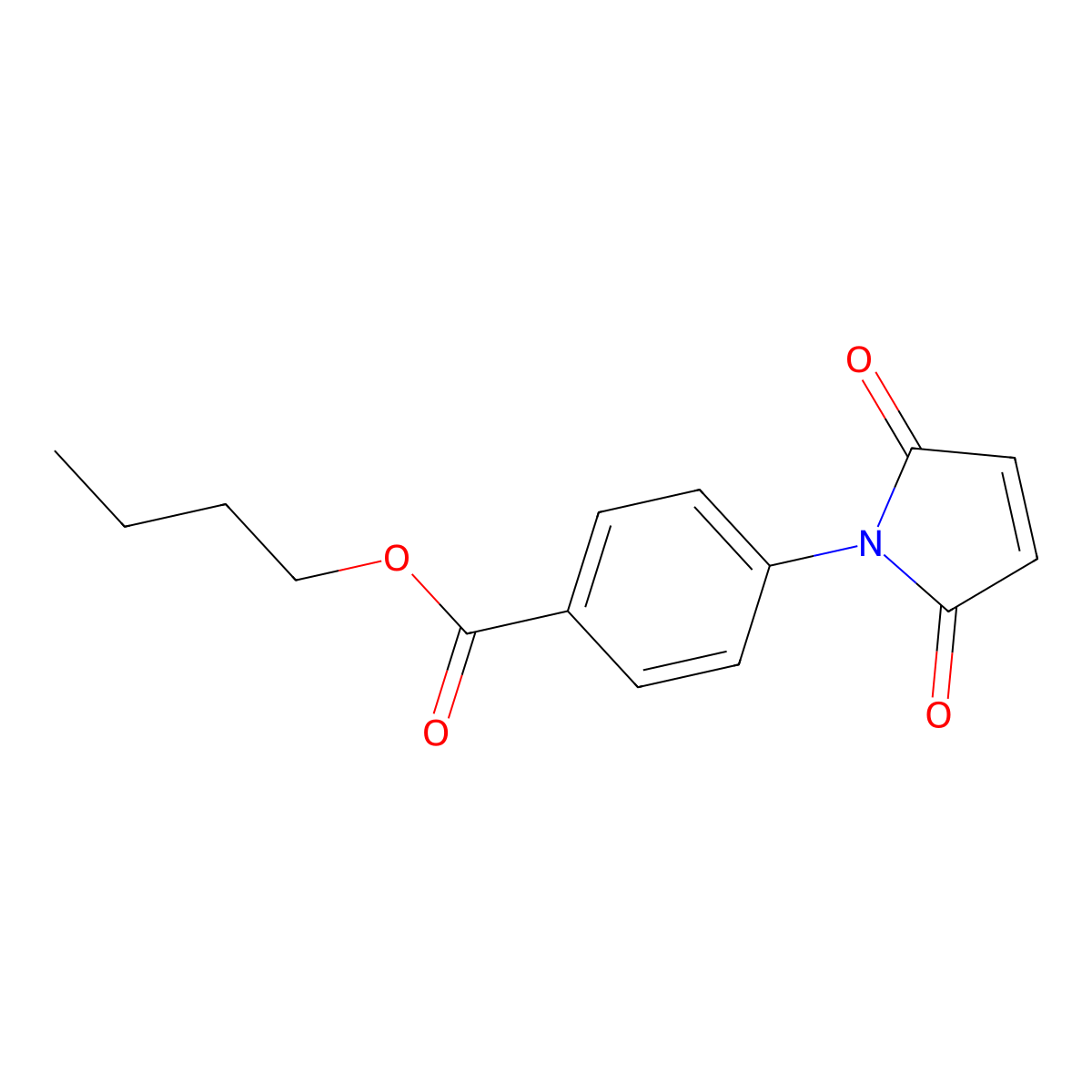 butyl 4-(2,5-dioxo-2,5-dihydro-1H-pyrrol-1-yl)benzoate molecular structure, CAS 174603-73-7