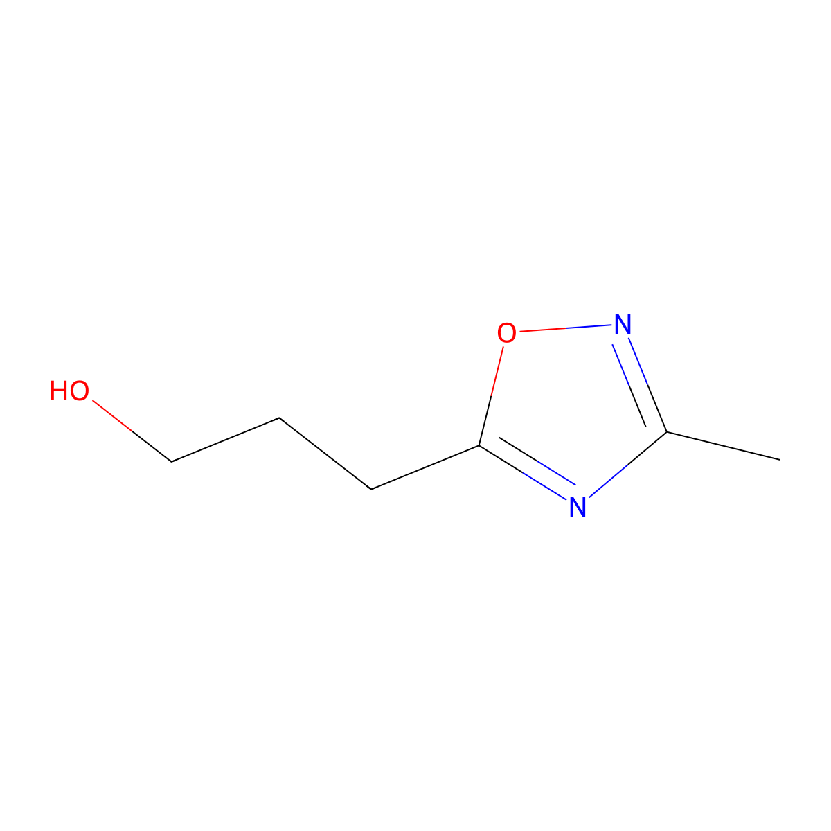 3-(3-Methyl-1,2,4-oxadiazol-5-yl)propan-1-ol molecular structure, CAS 174604-65-0