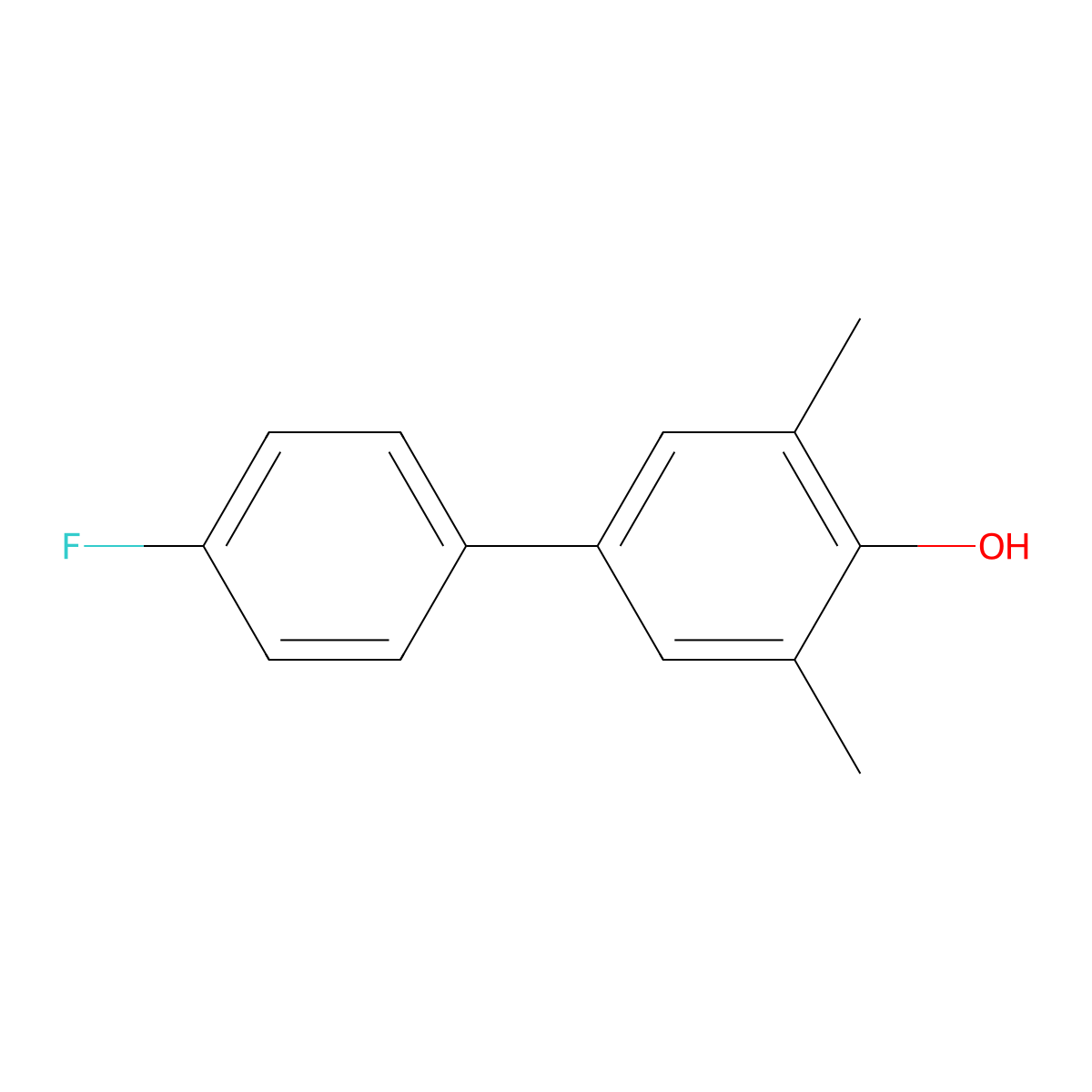 4'-Fluoro-3,5-dimethyl[1,1'-biphenyl]-4-ol molecular structure, CAS 174604-68-3