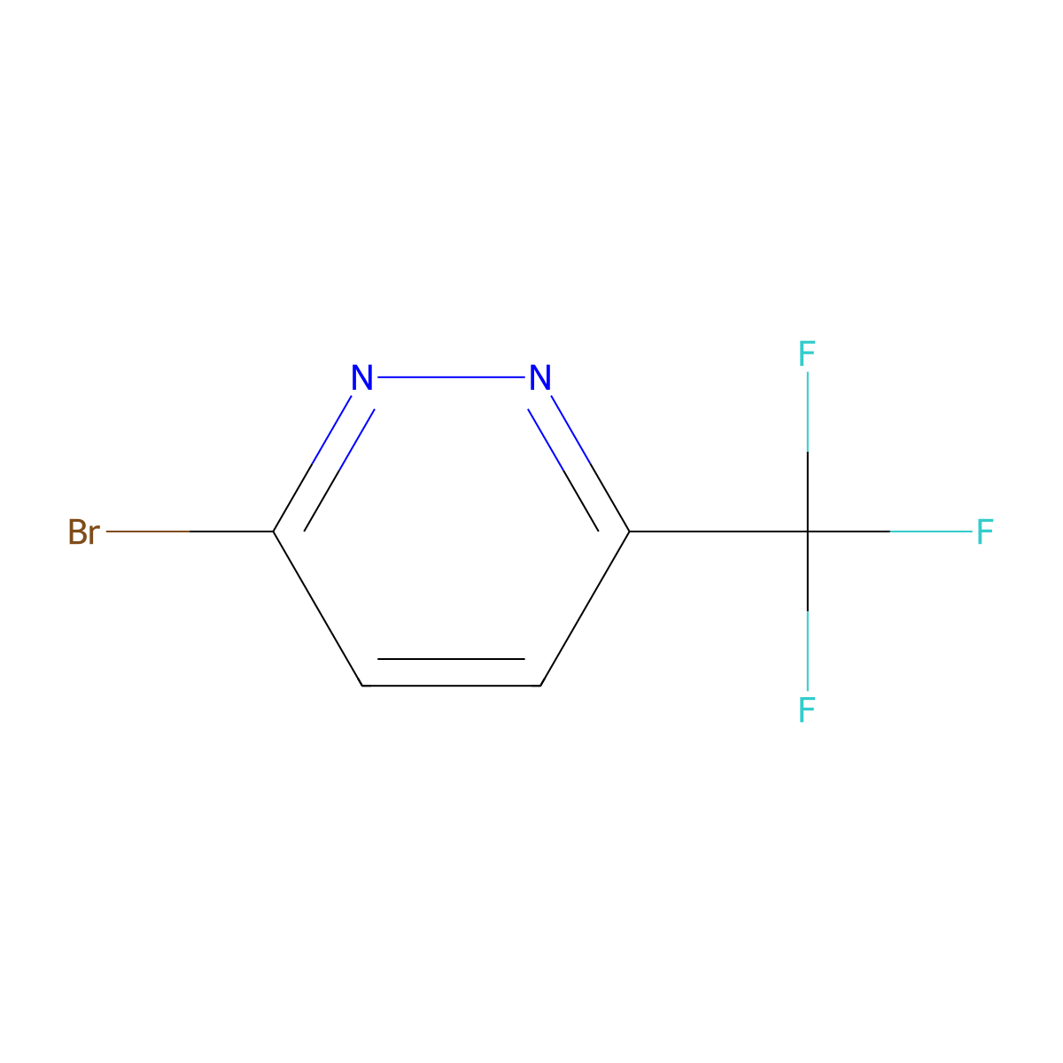 3-Bromo-6-(trifluoromethyl)pyridazine molecular structure, CAS 174607-37-5