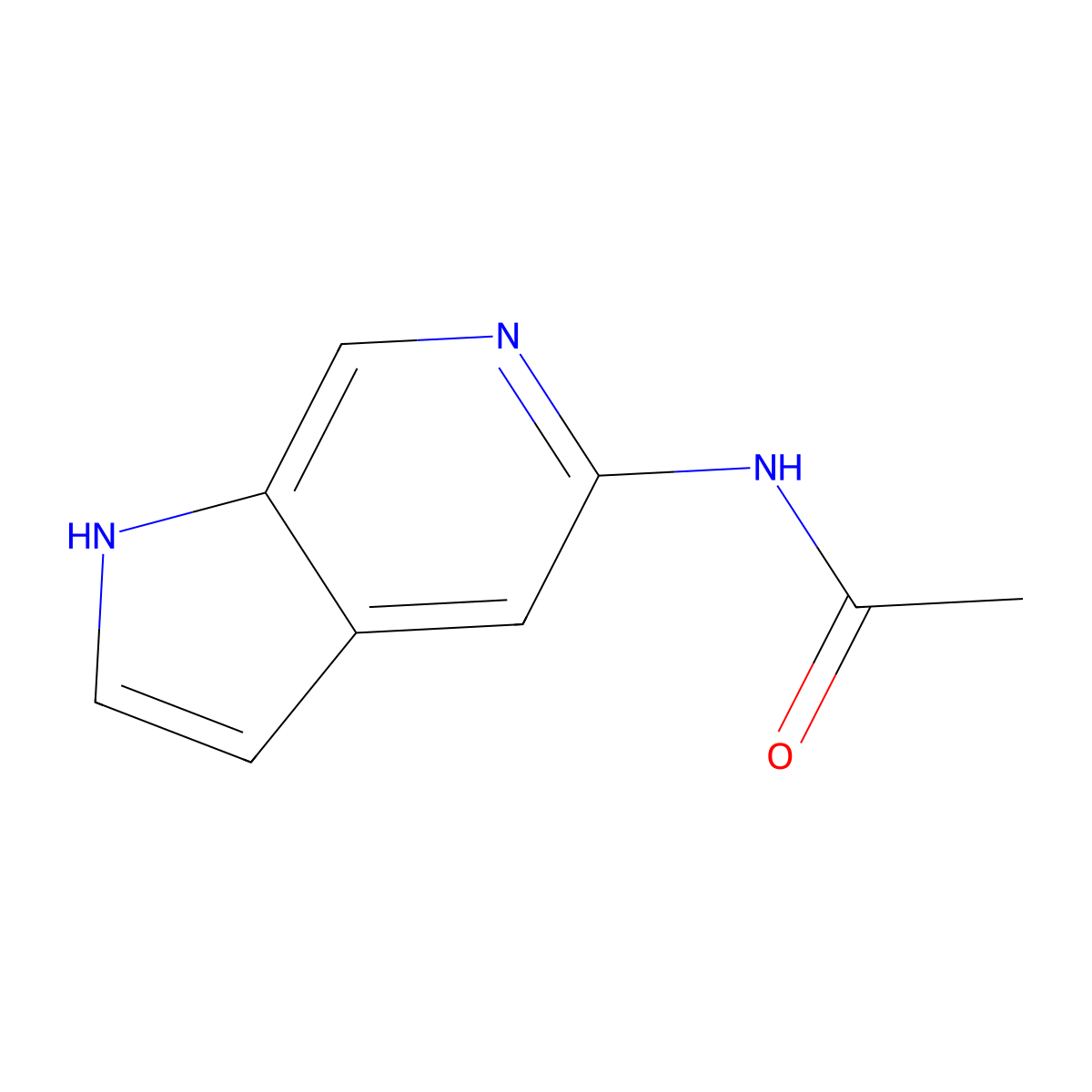 N-(1H-Pyrrolo[2,3-c]pyridin-5-yl)acetamide molecular structure, CAS 174610-11-8