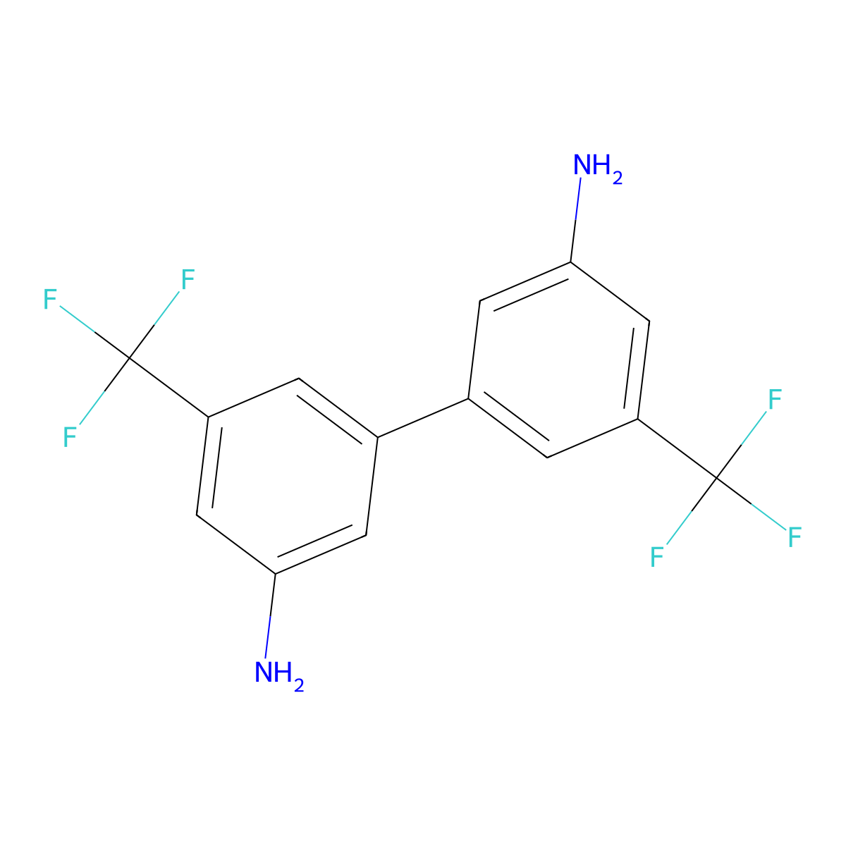 3,3'-Diamino-5,5'-bis(trifluoromethyl)biphenyl molecular structure, CAS 174612-10-3