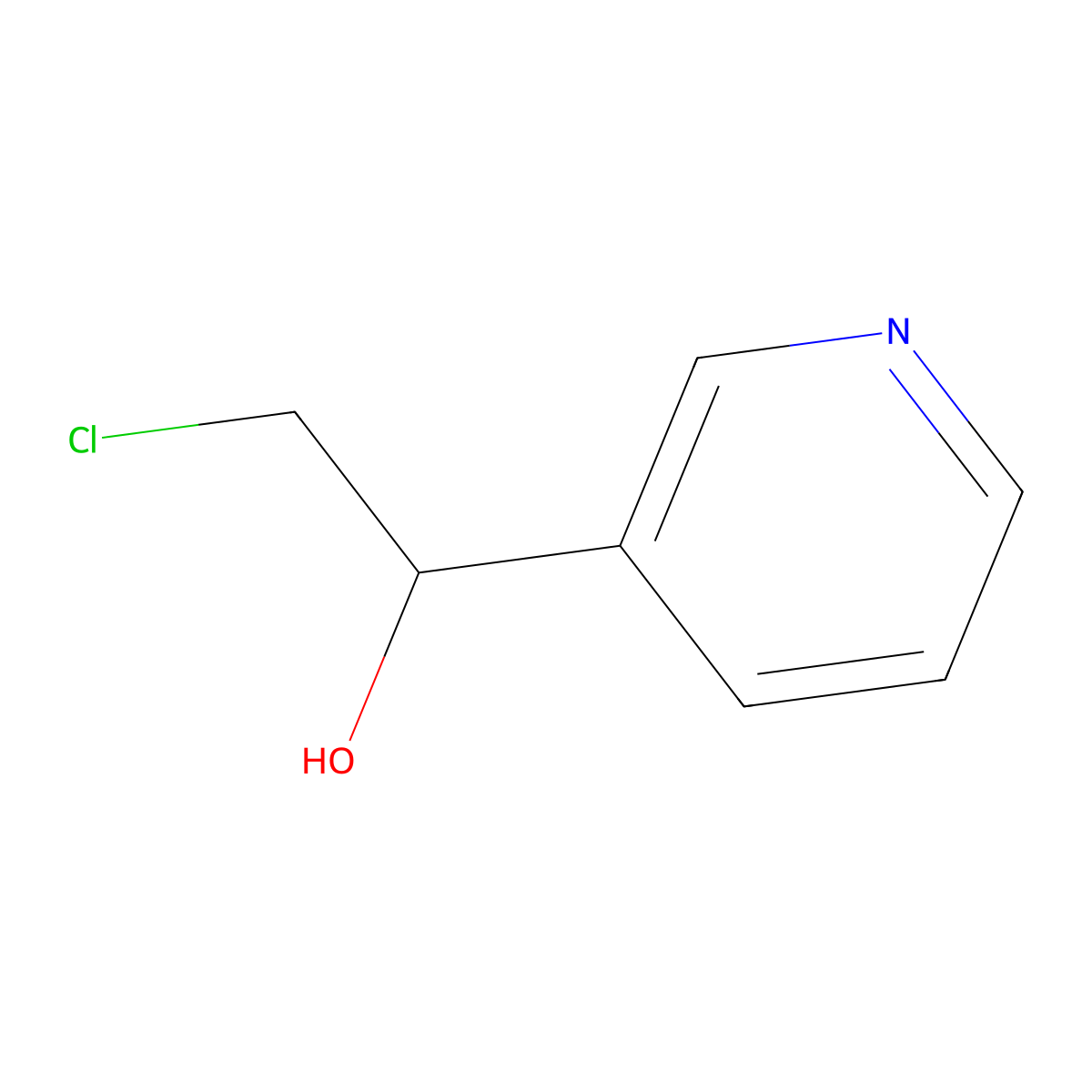 2-Chloro-1-(pyridin-3-yl)ethanol molecular structure, CAS 174615-69-1