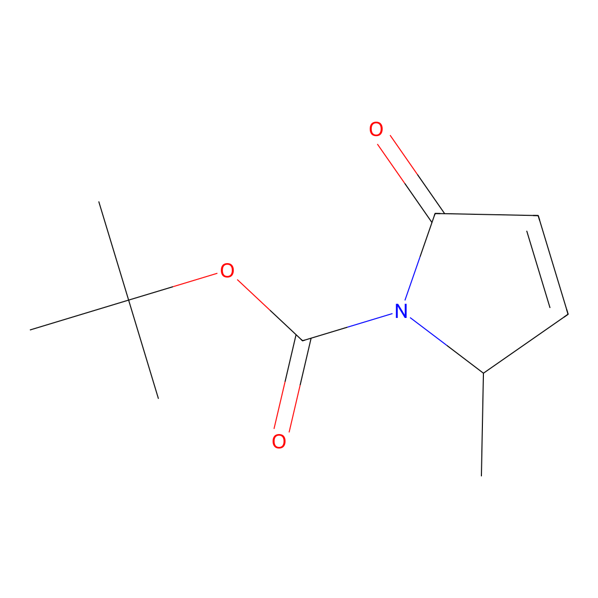 tert-butyl (2S)-2-methyl-5-oxo-2,5-dihydro-1H-pyrrole-1-carboxylate molecular structure, CAS 174621-46-6
