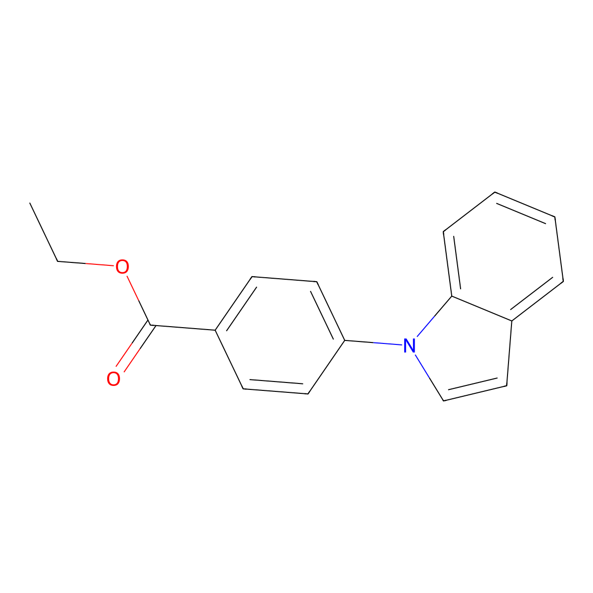 1-(4-Ethoxycarbonylphenyl)indole molecular structure, CAS 174621-50-2