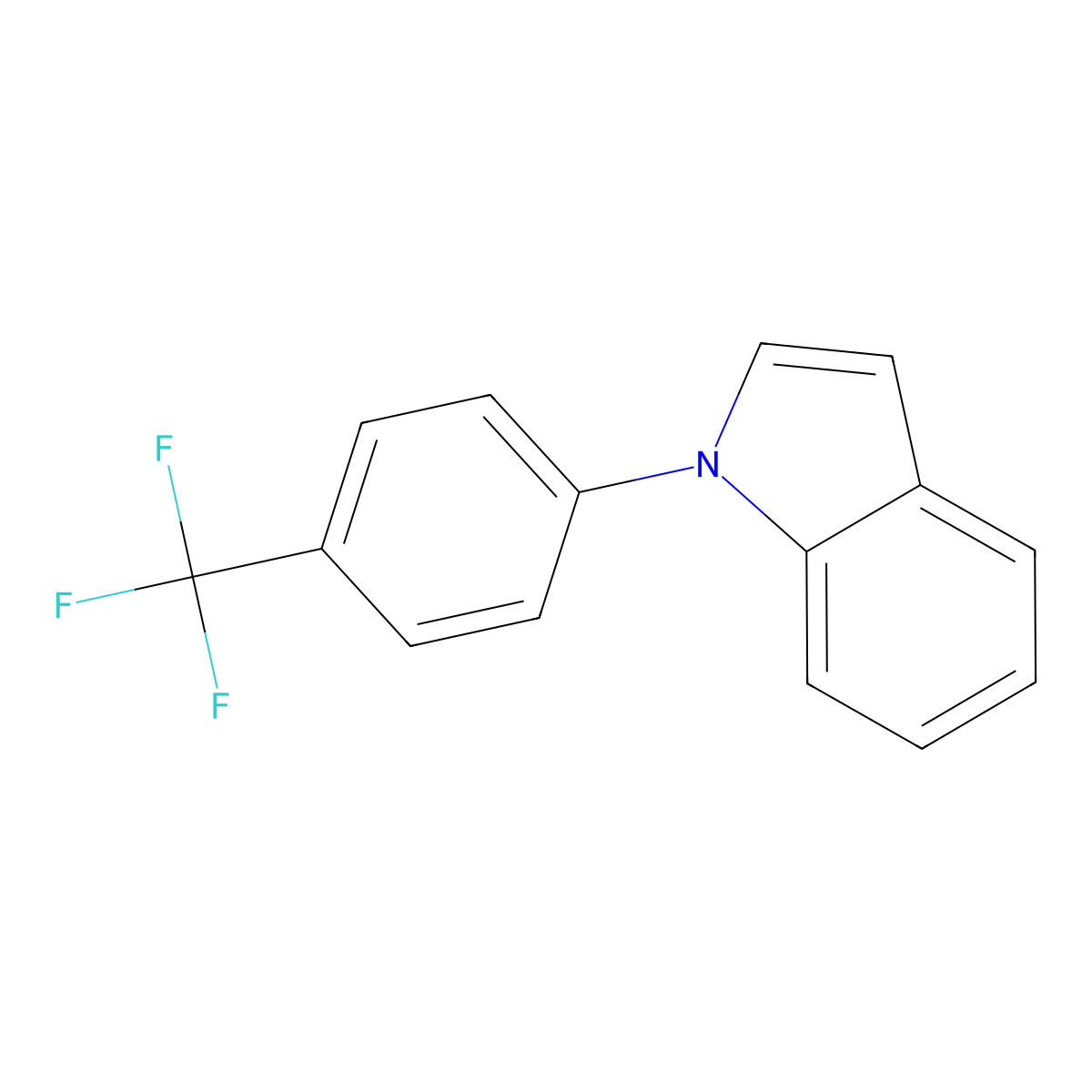 1-(4-Trifluoromethylphenyl)-1H-indole molecular structure, CAS 174621-55-7