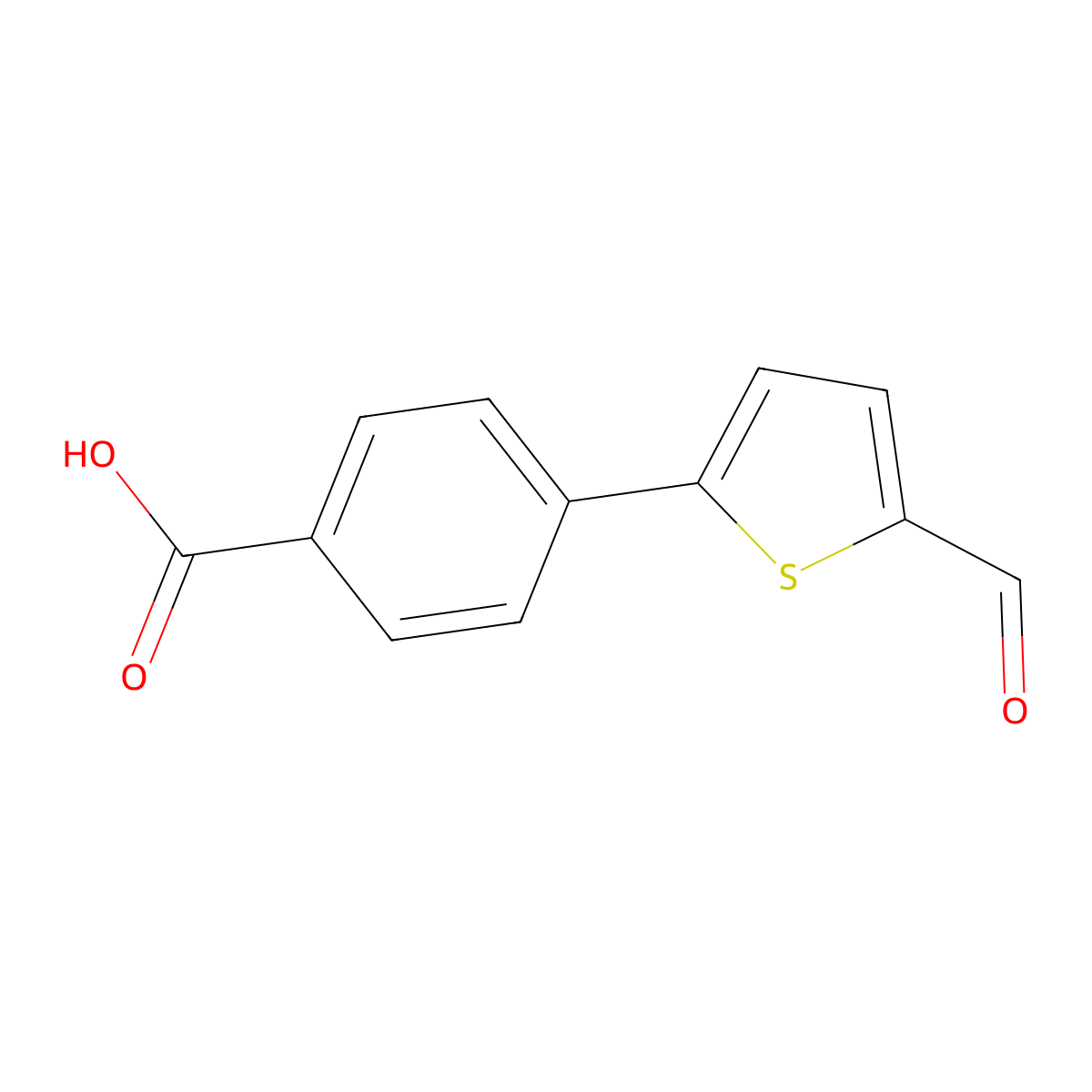 4-(5-formylthiophen-2-yl)benzoic Acid molecular structure, CAS 174623-07-5