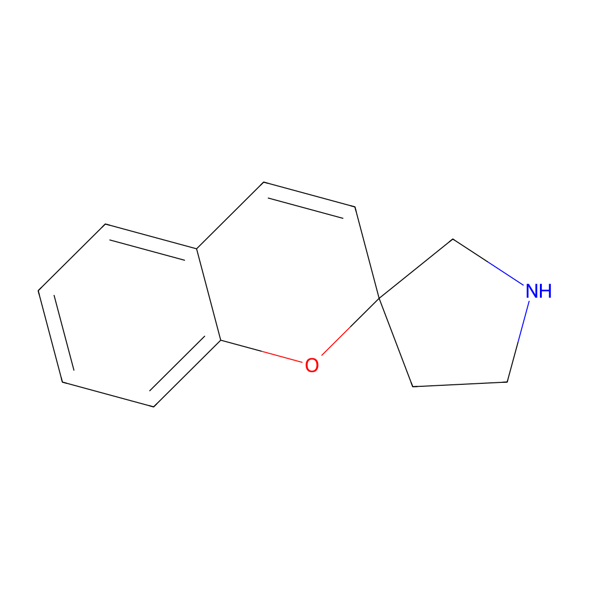 Spiro[chromene-2,3'-pyrrolidine] molecular structure, CAS 174631-04-0