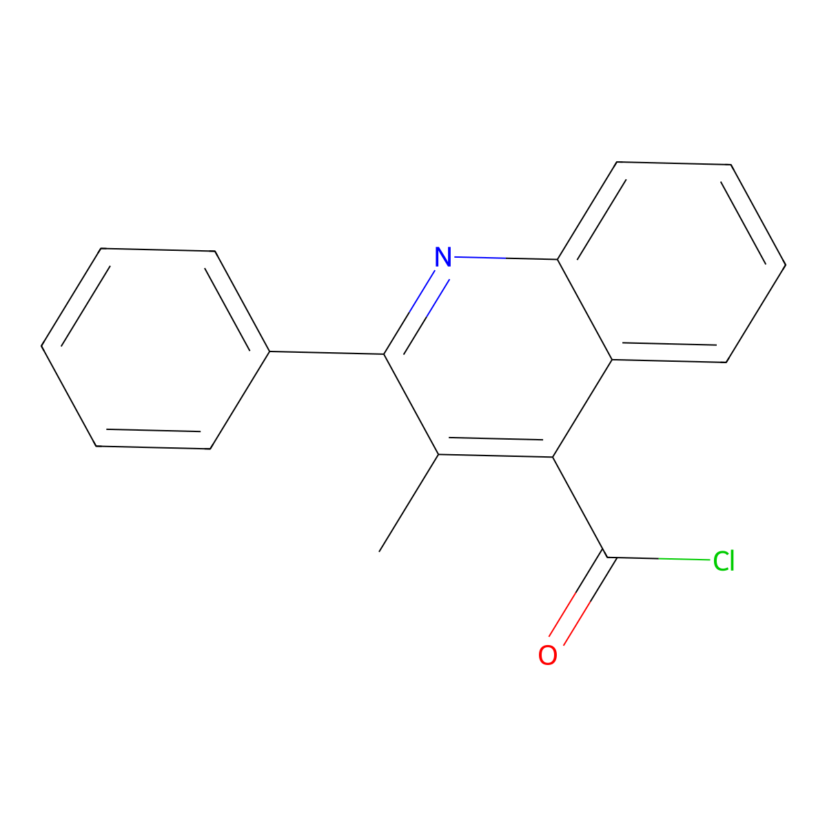3-Methyl-2-phenylquinoline-4-carbonyl chloride molecular structure, CAS 174636-71-6