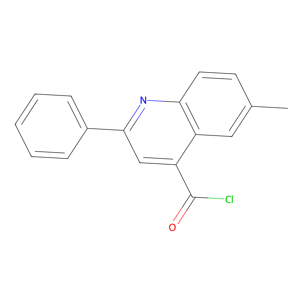 6-Methyl-2-phenylquinoline-4-carbonyl chloride molecular structure, CAS 174636-75-0